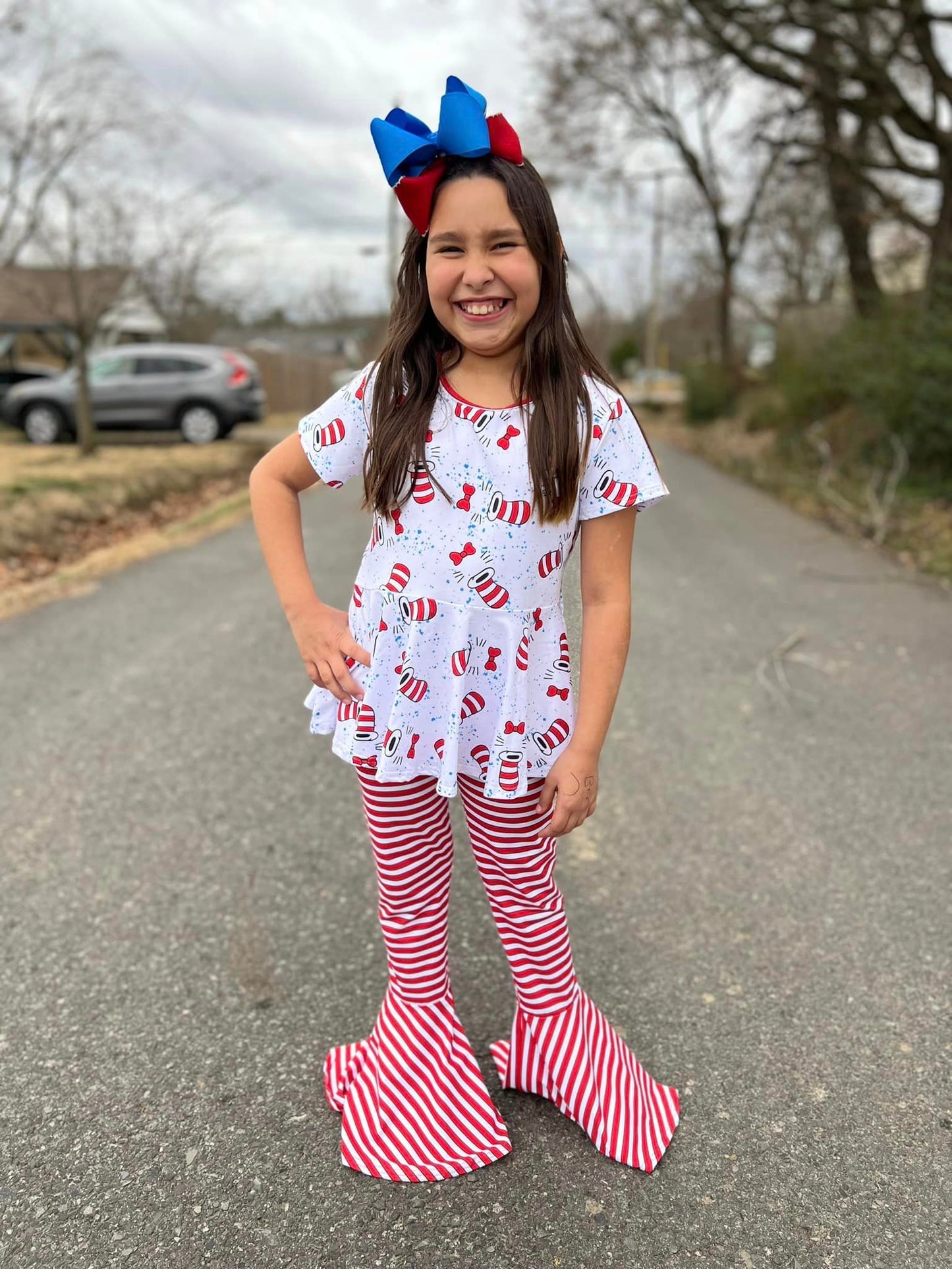 red/white and black extra wide bells