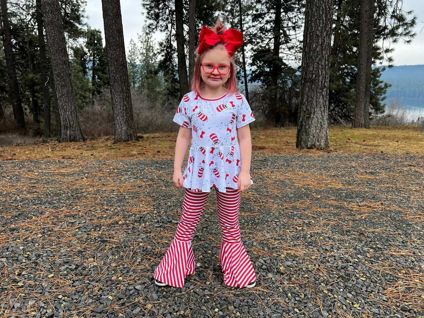 red/white and black extra wide bells