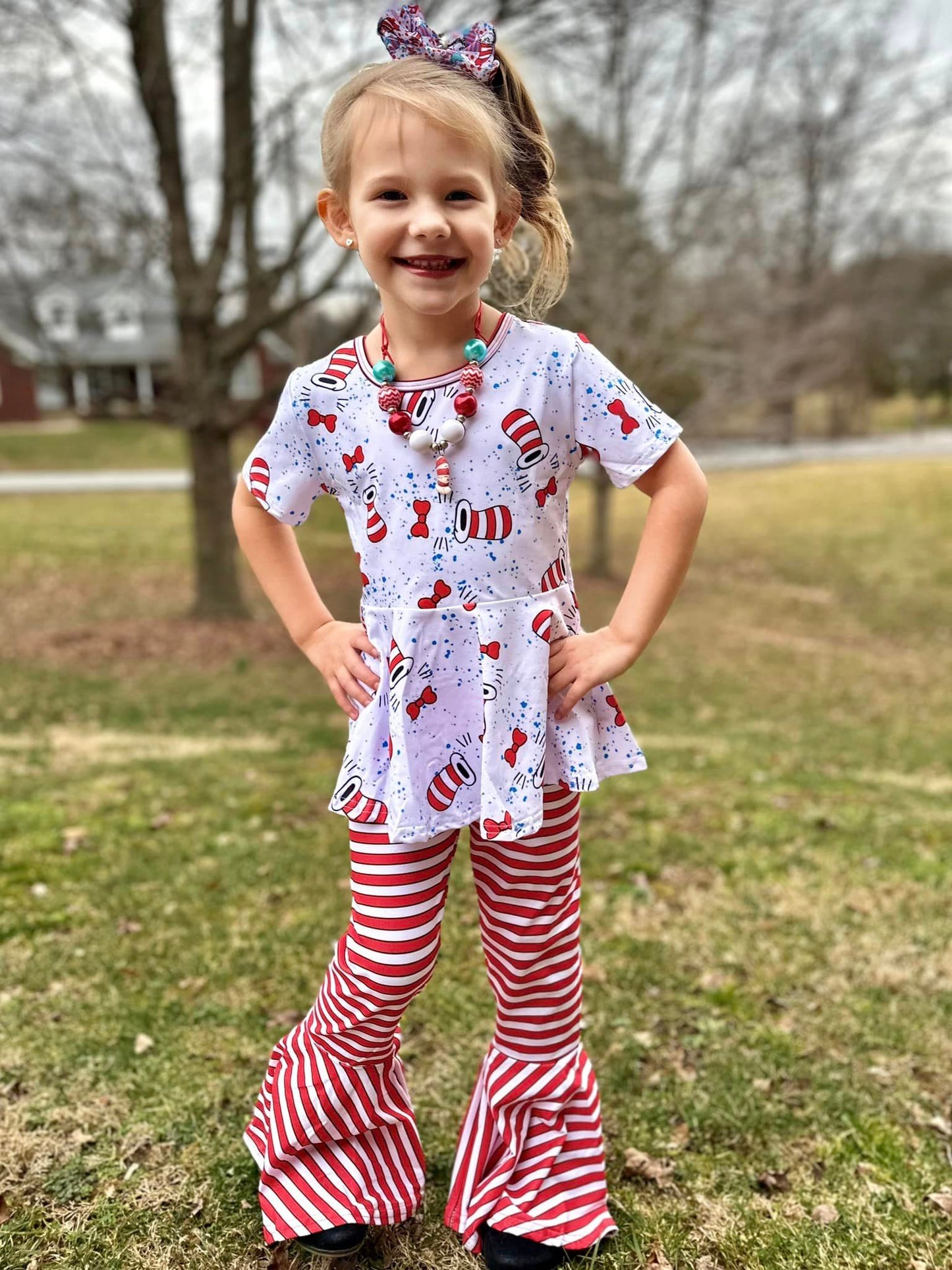 red/white and black extra wide bells