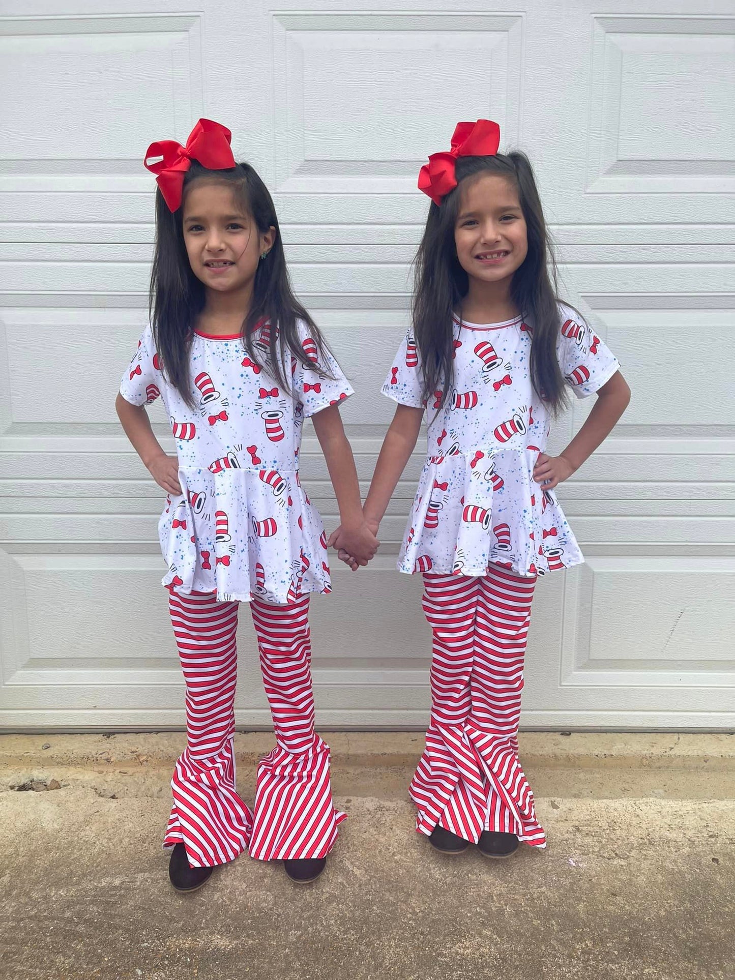 red/white and black extra wide bells
