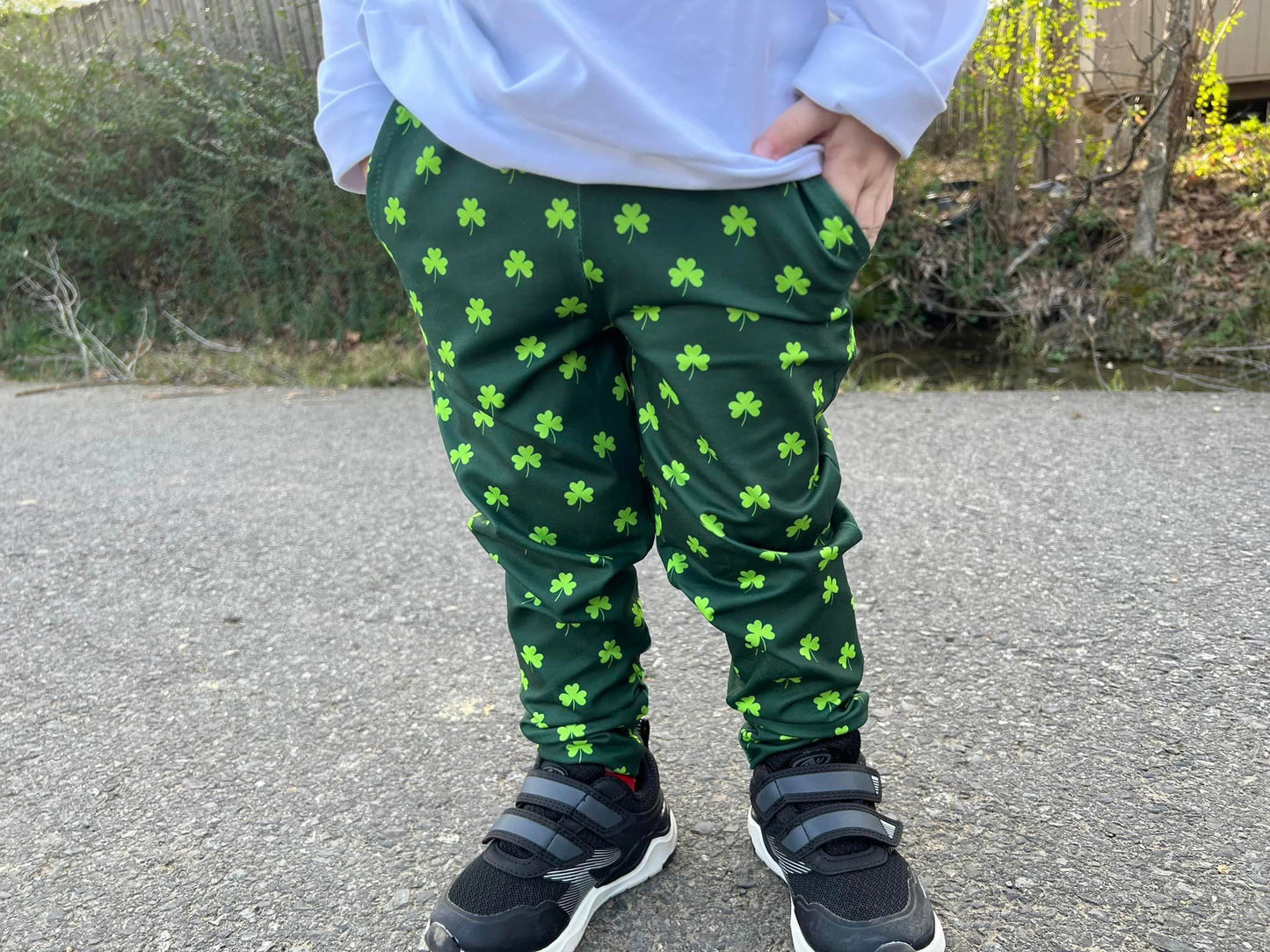 green clover joggers