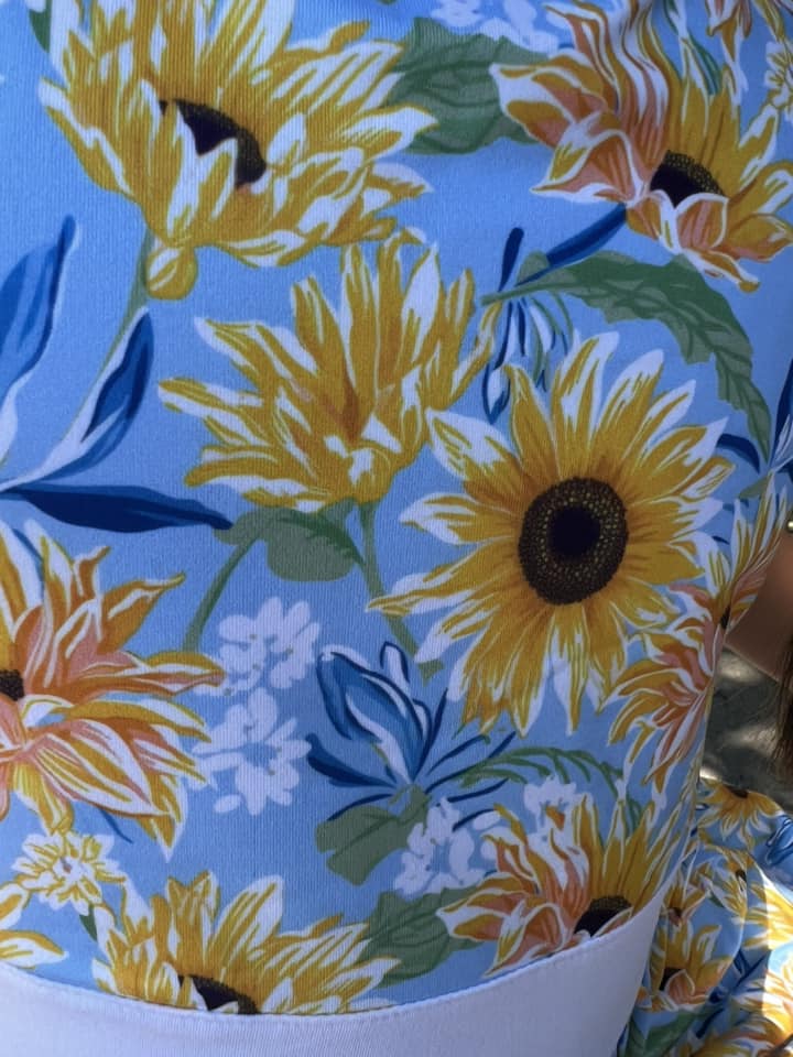 sunflower cross back dress