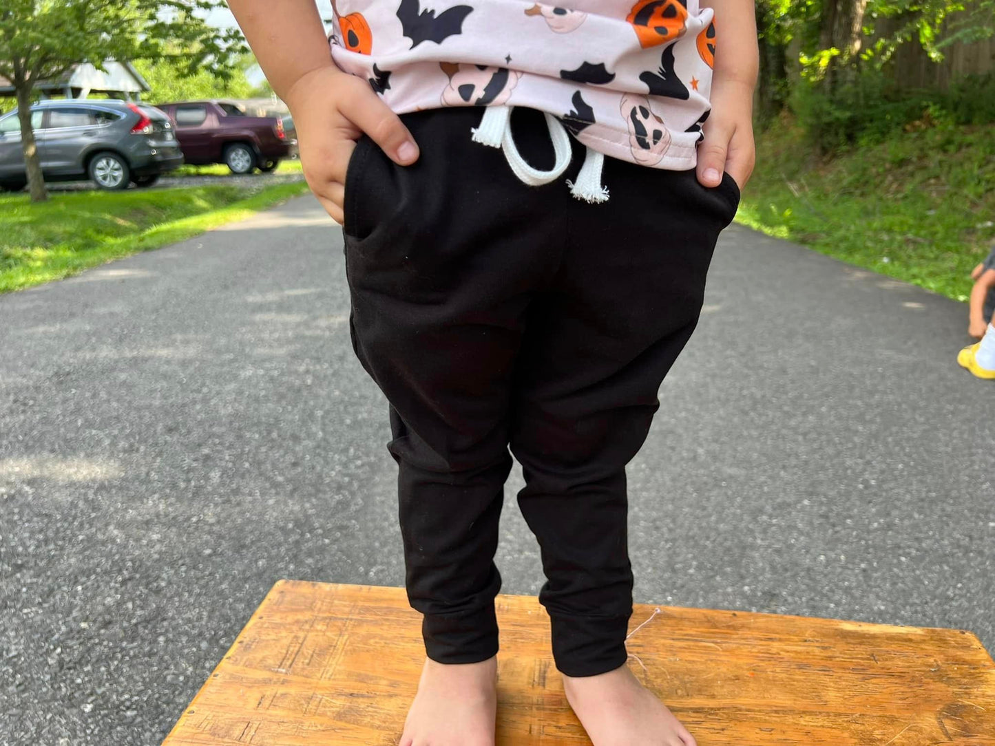 black joggers