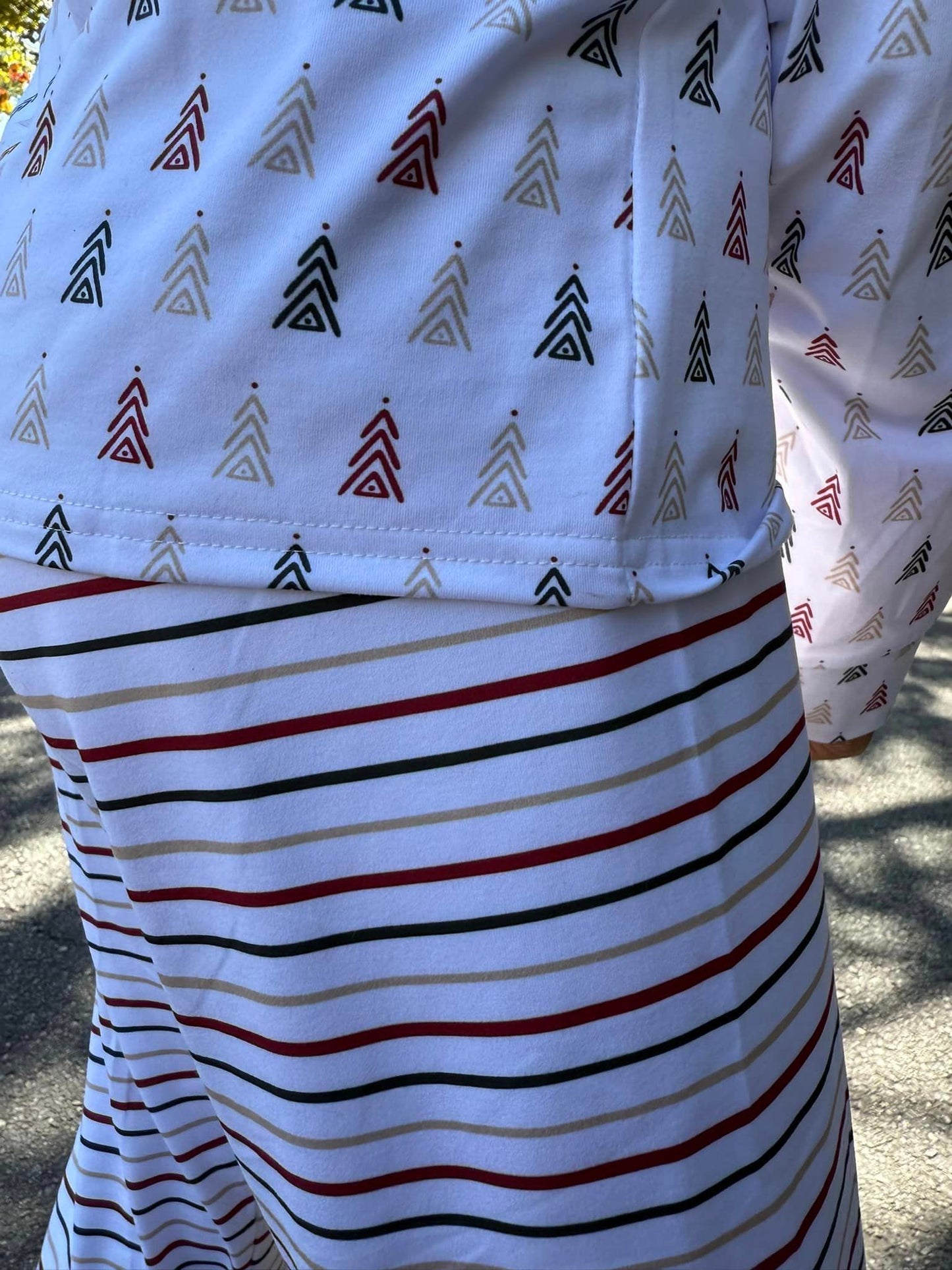 Christmas trees and stripes jammies (kids)