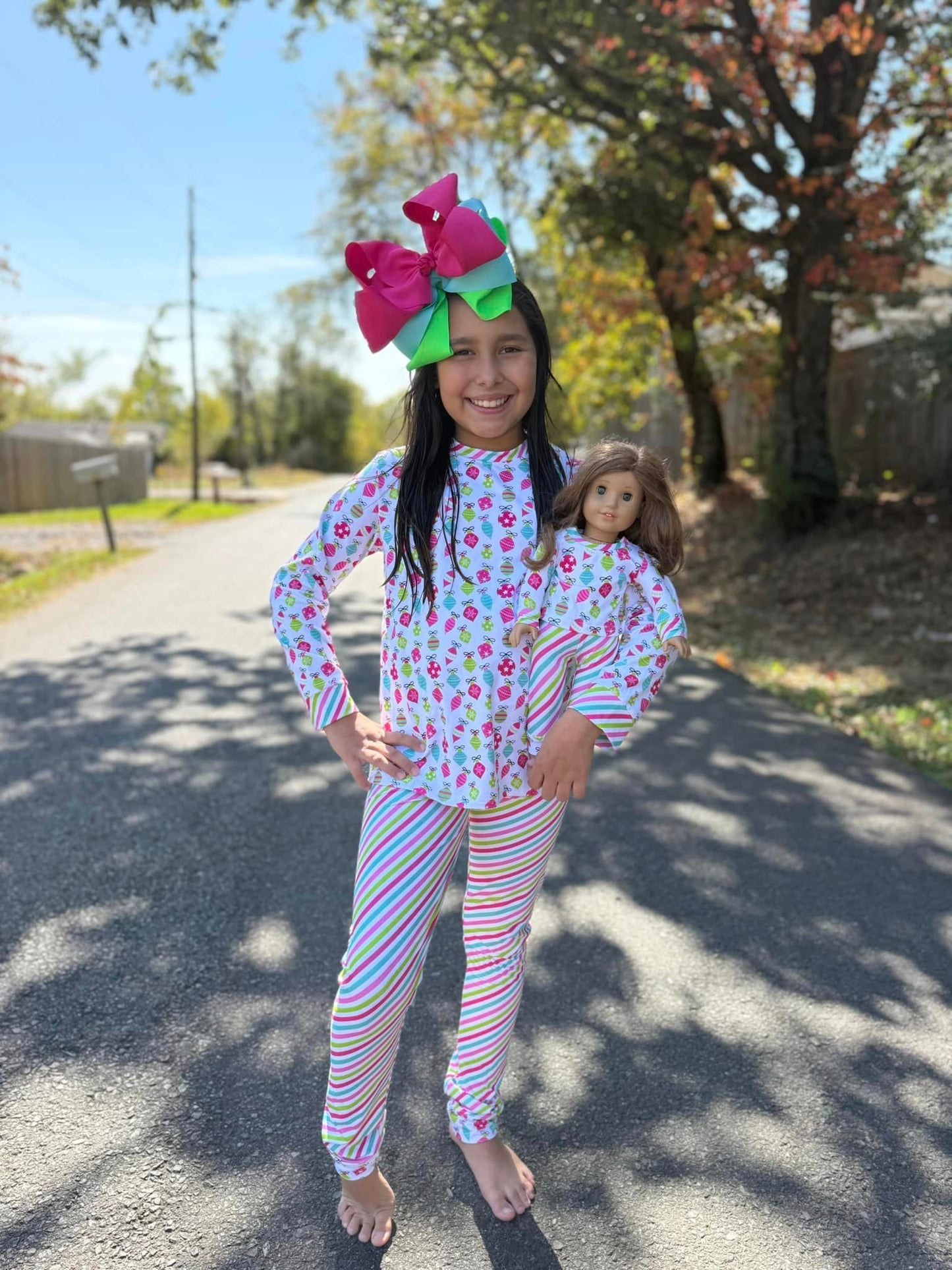 DOLL ornament and stripe Jammie’s