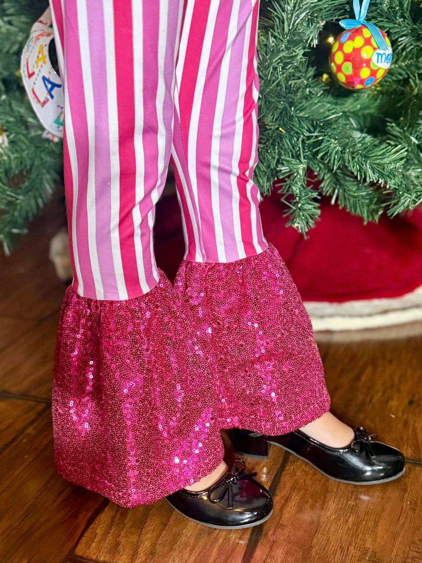 pink stripe party pants