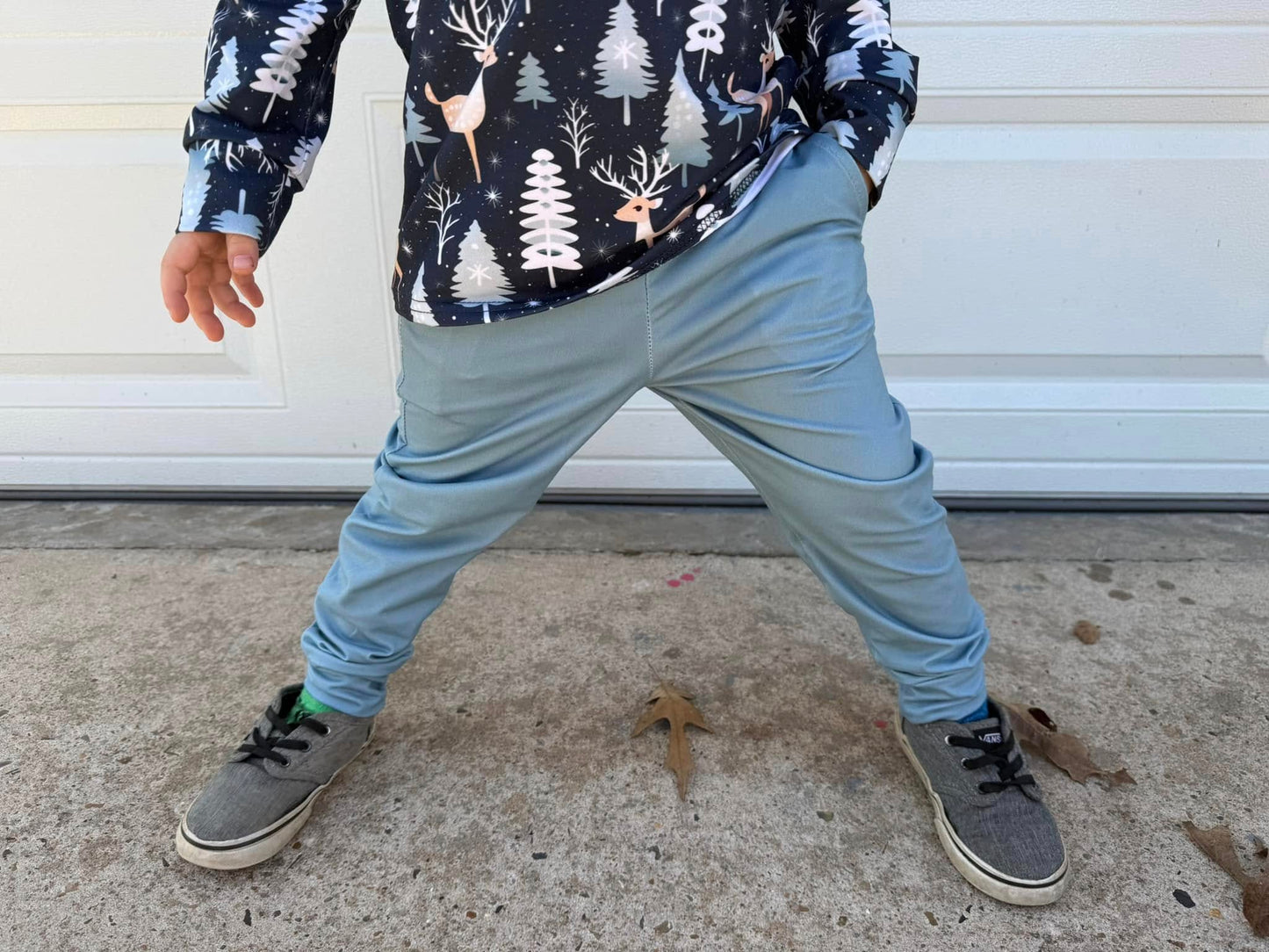 winter blue joggers