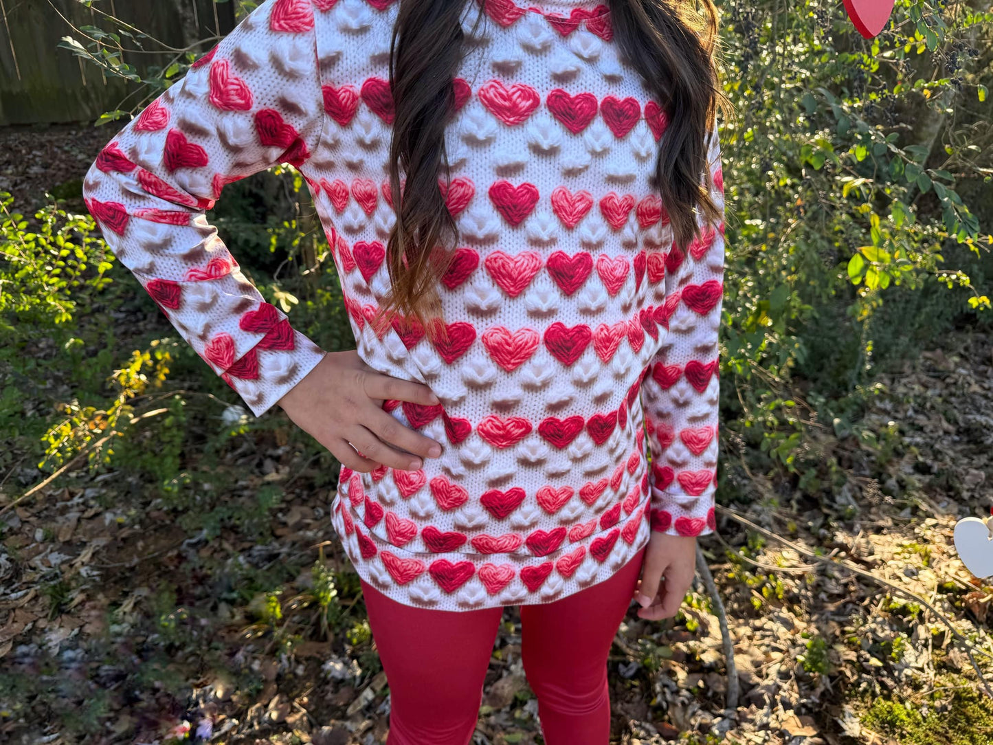 Crochet hearts light sweater