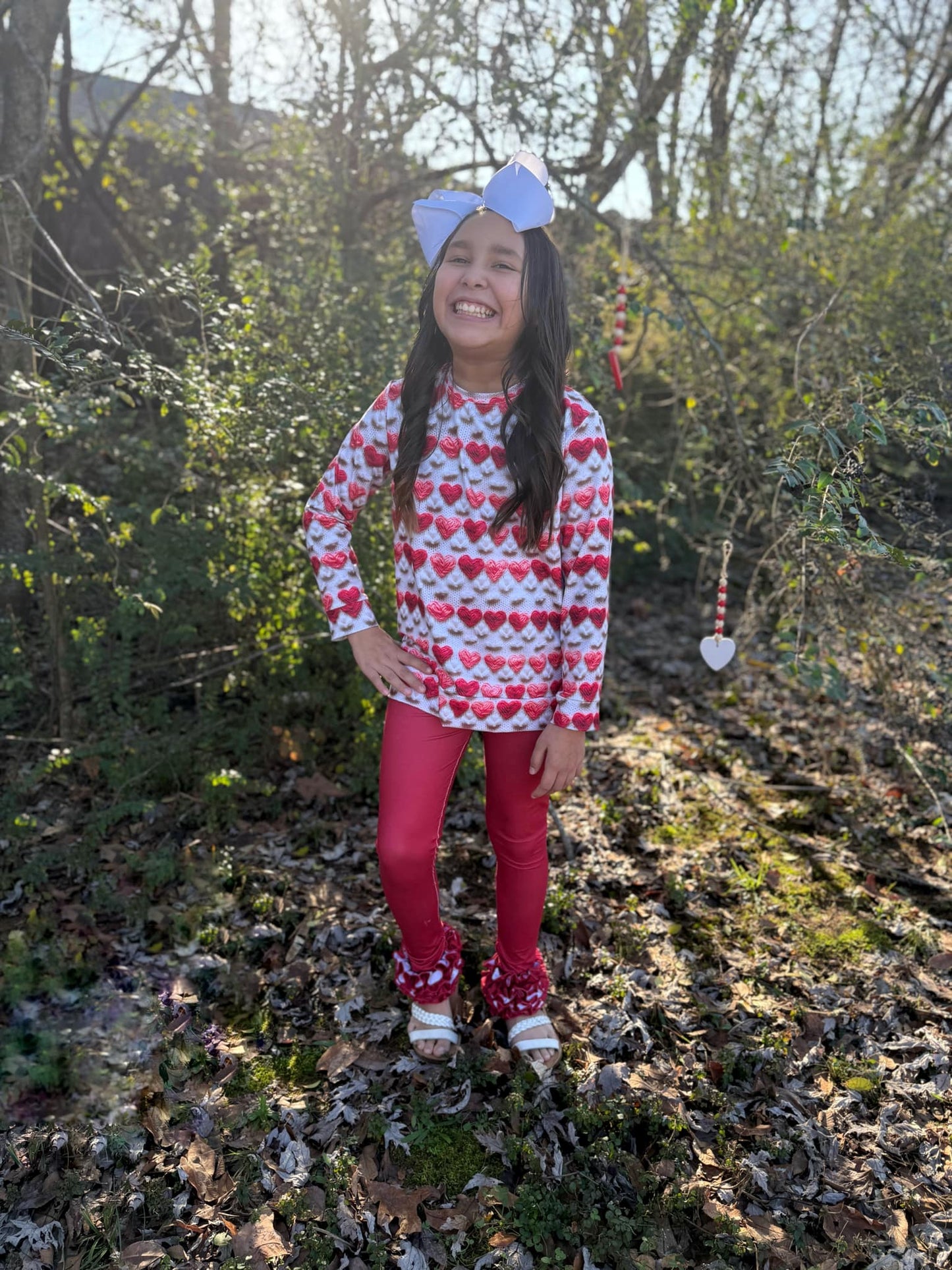 Crochet hearts light sweater