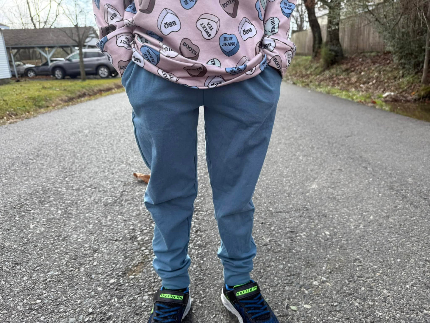 Steele blue joggers