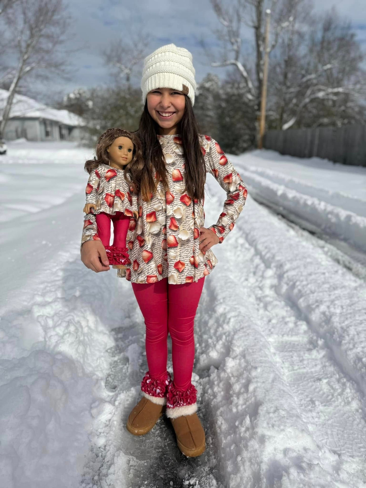 DOLL love letters Allie top and lipstick red icings set