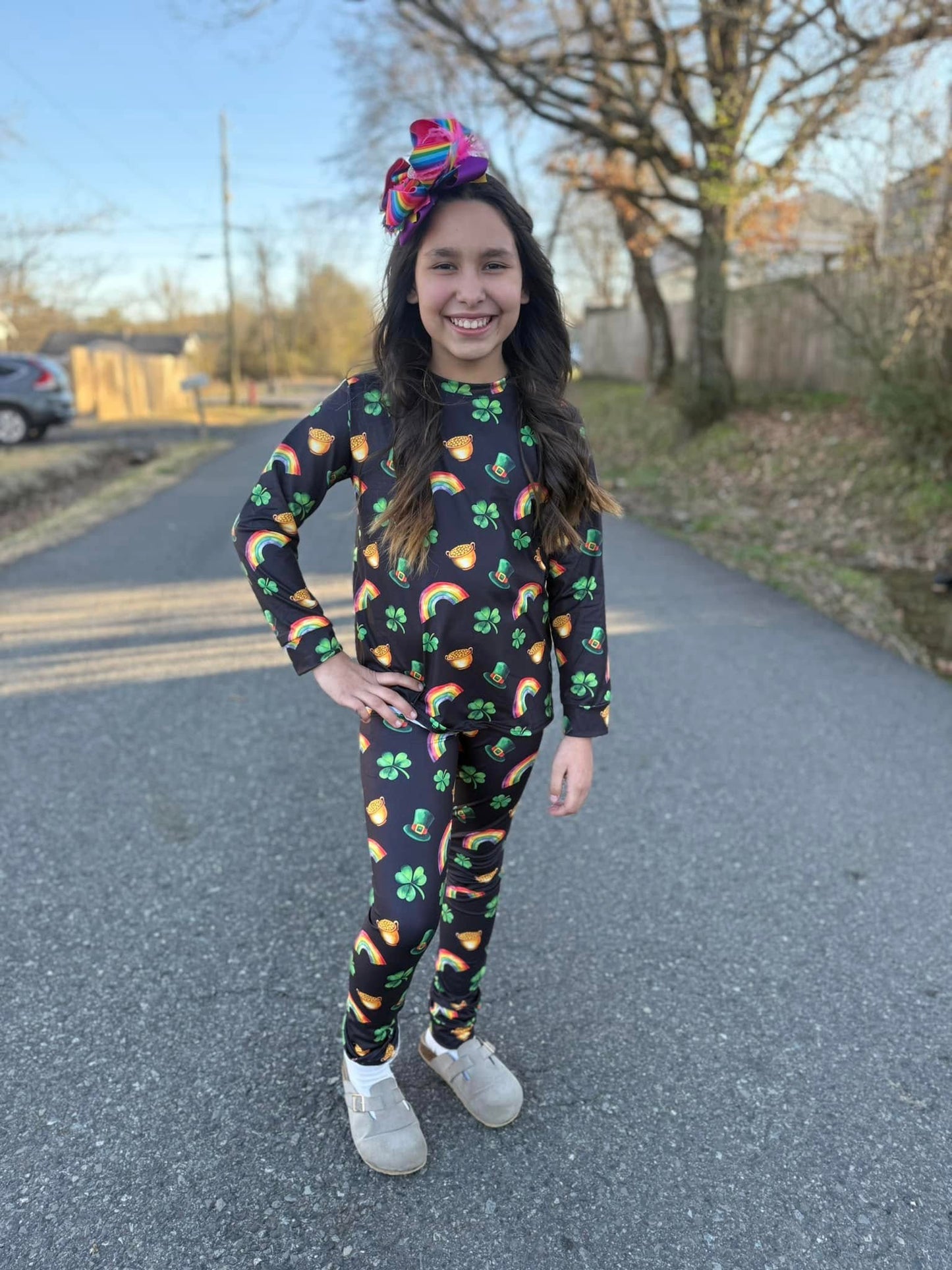 black st Patricks day jammies