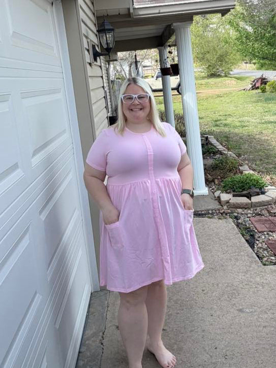 Mama pink ss tinsley dress (cotton)