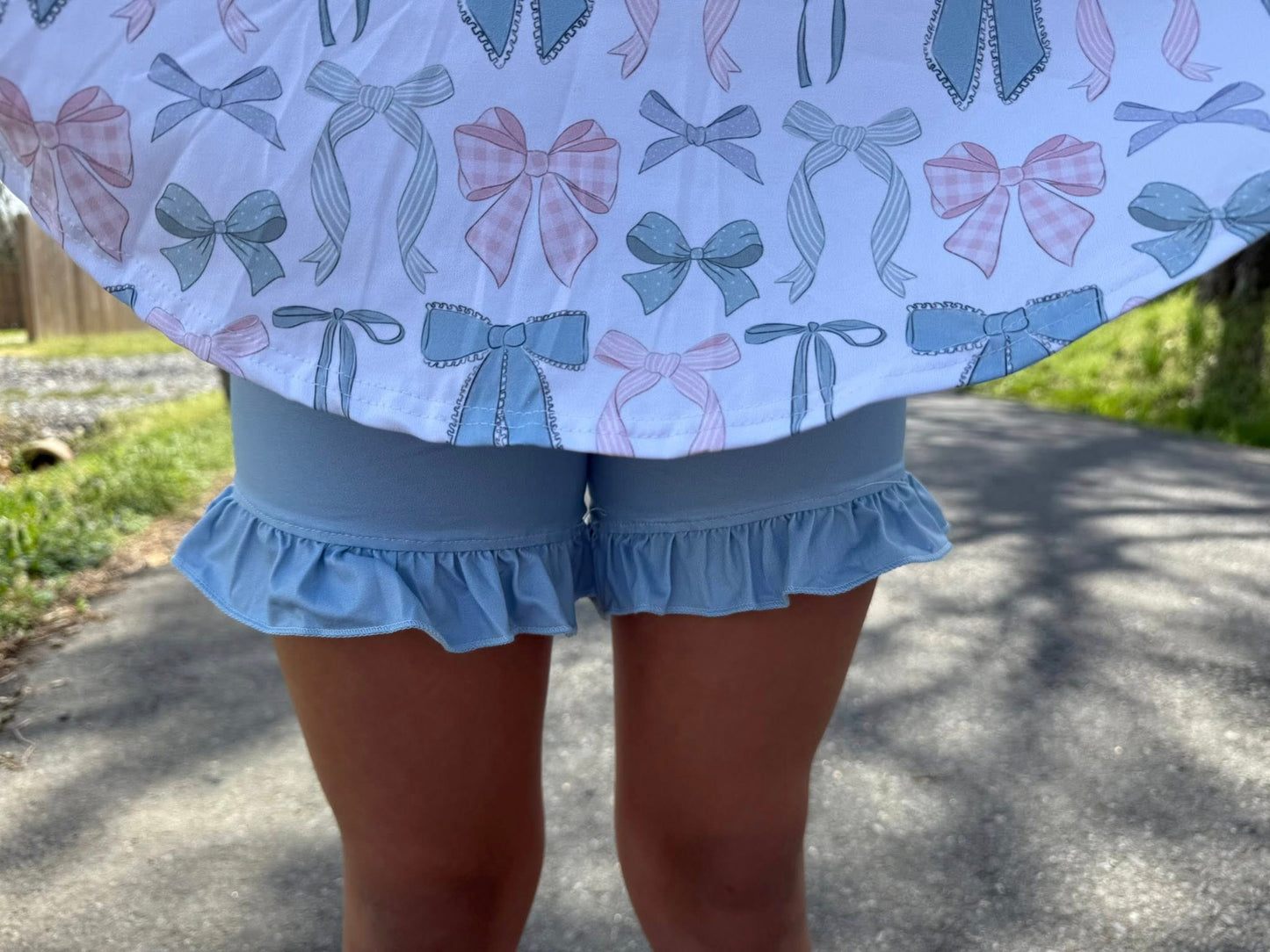 pastel spring bows twirl top