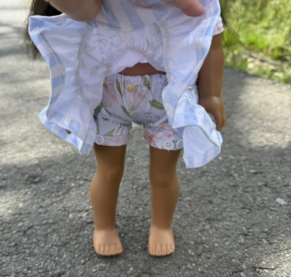 DOLL easter 2025 bella twirl dress and button shorts set