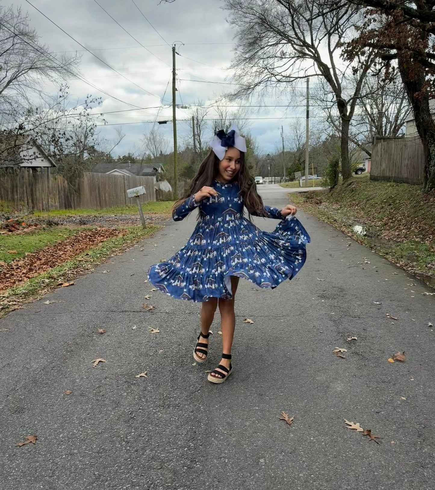 LS nativity Bella twirl dress