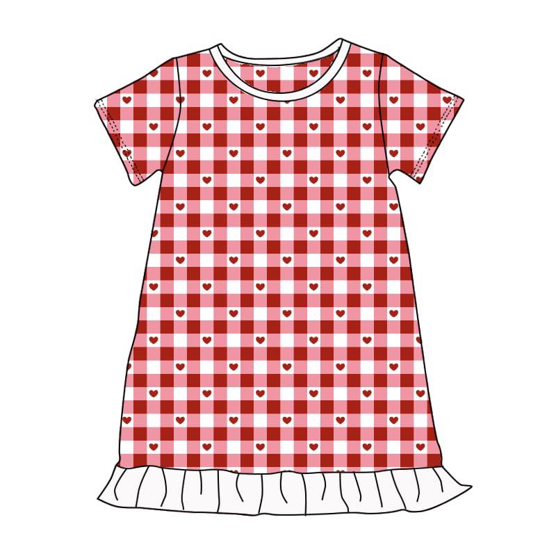 checkered heart gown