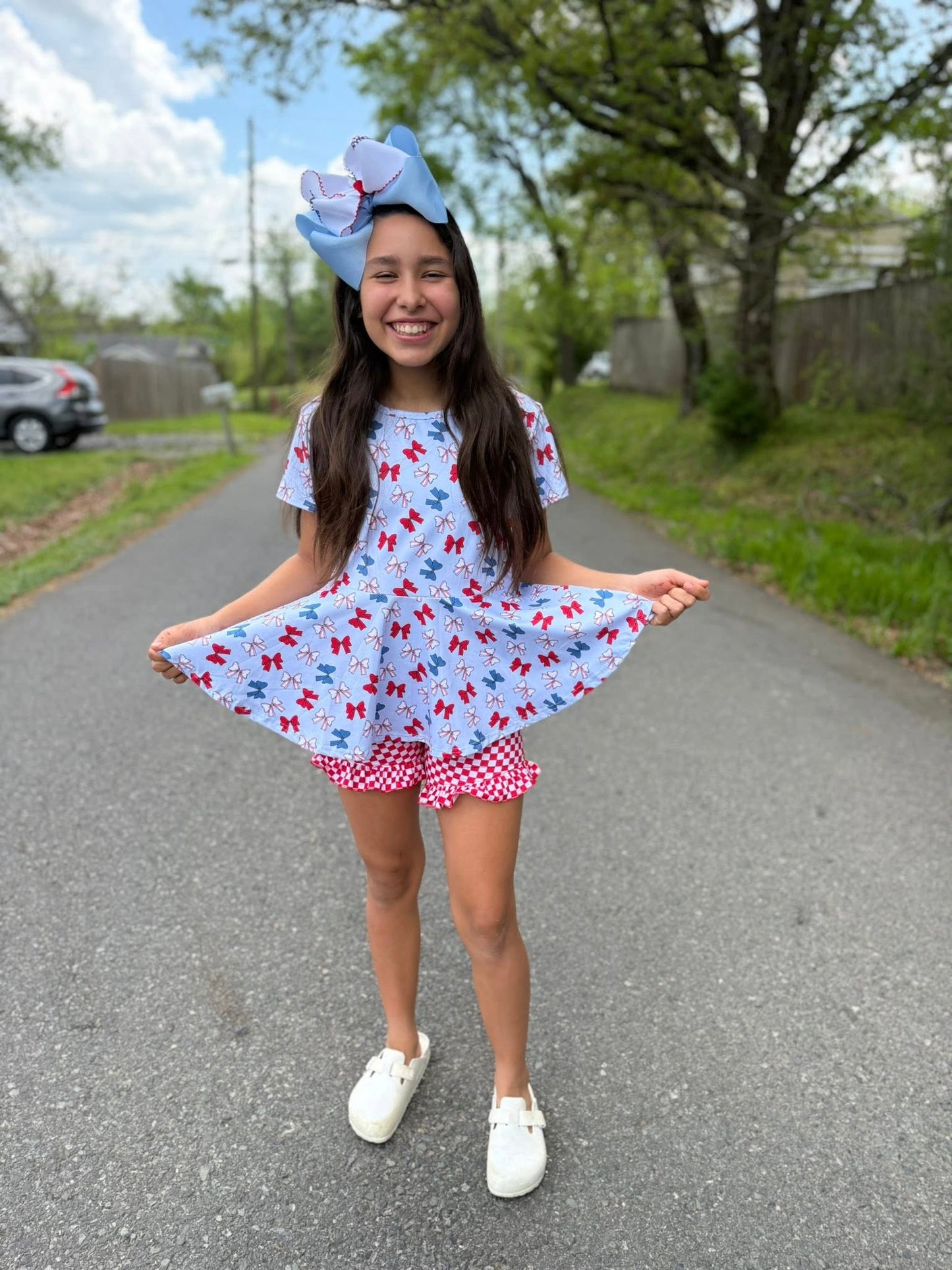 red and white checkered shorties