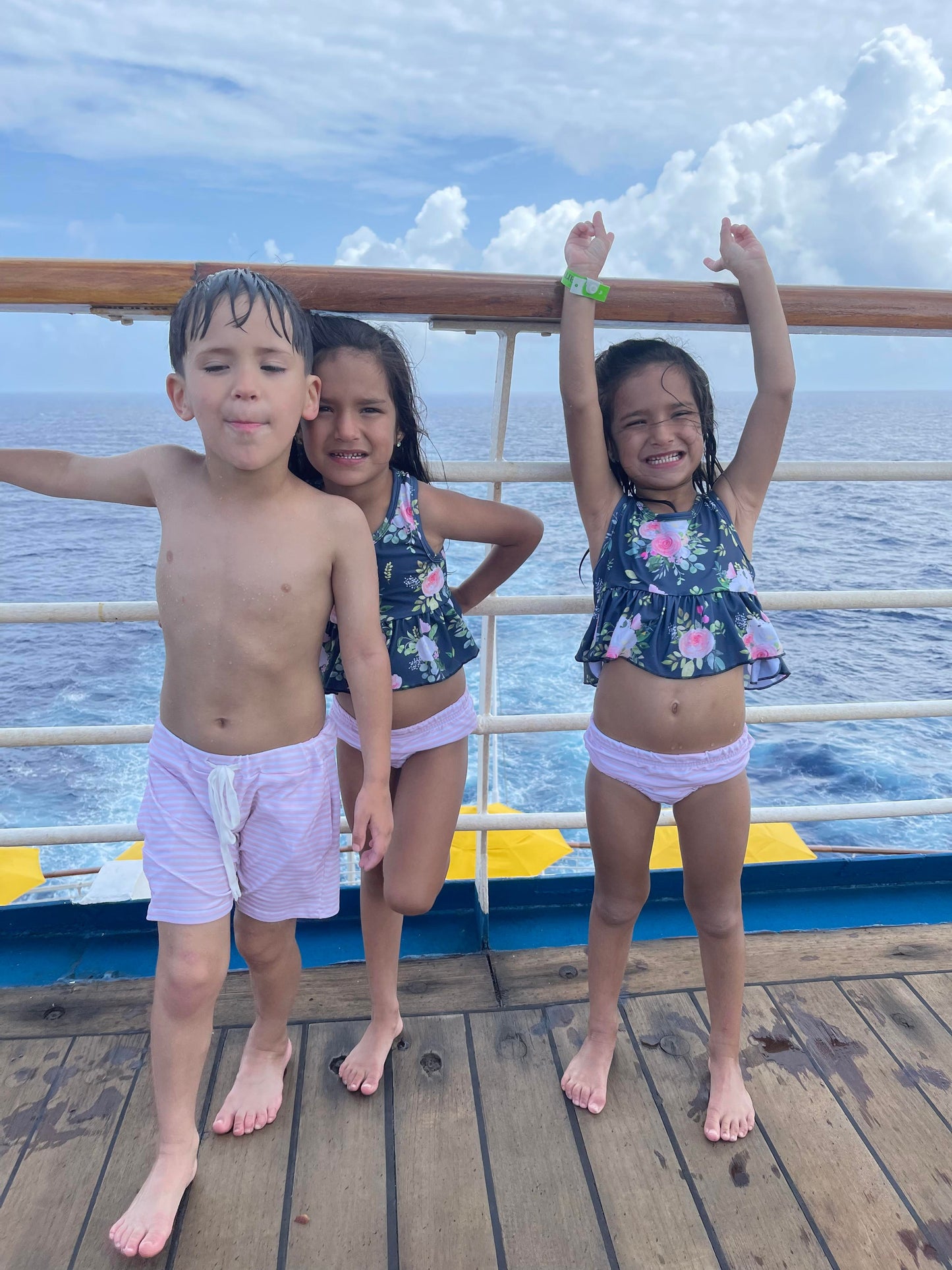 pink/white Steele swim trunks (all sizes)