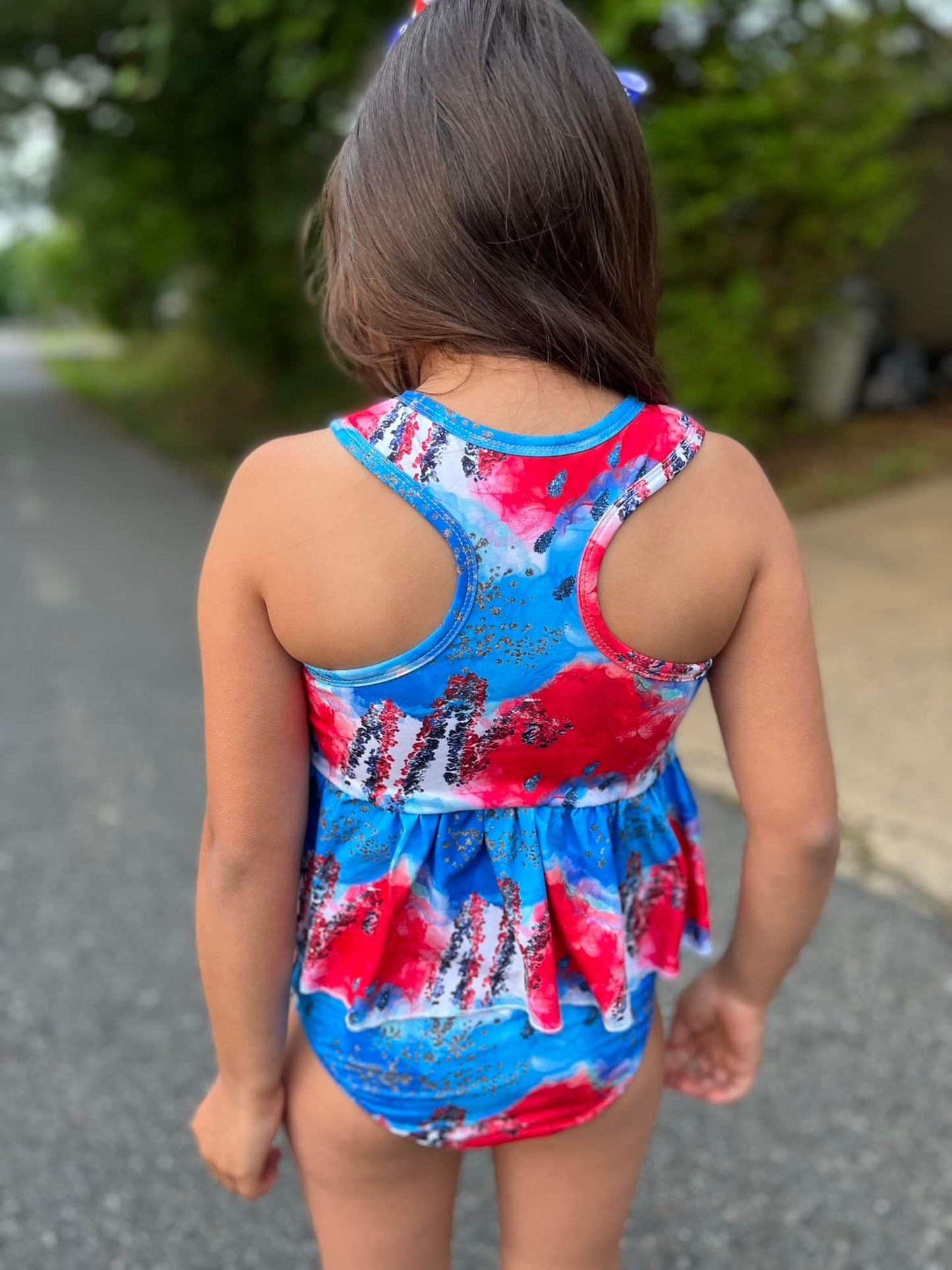 DOLL Fourth of July racerback swim