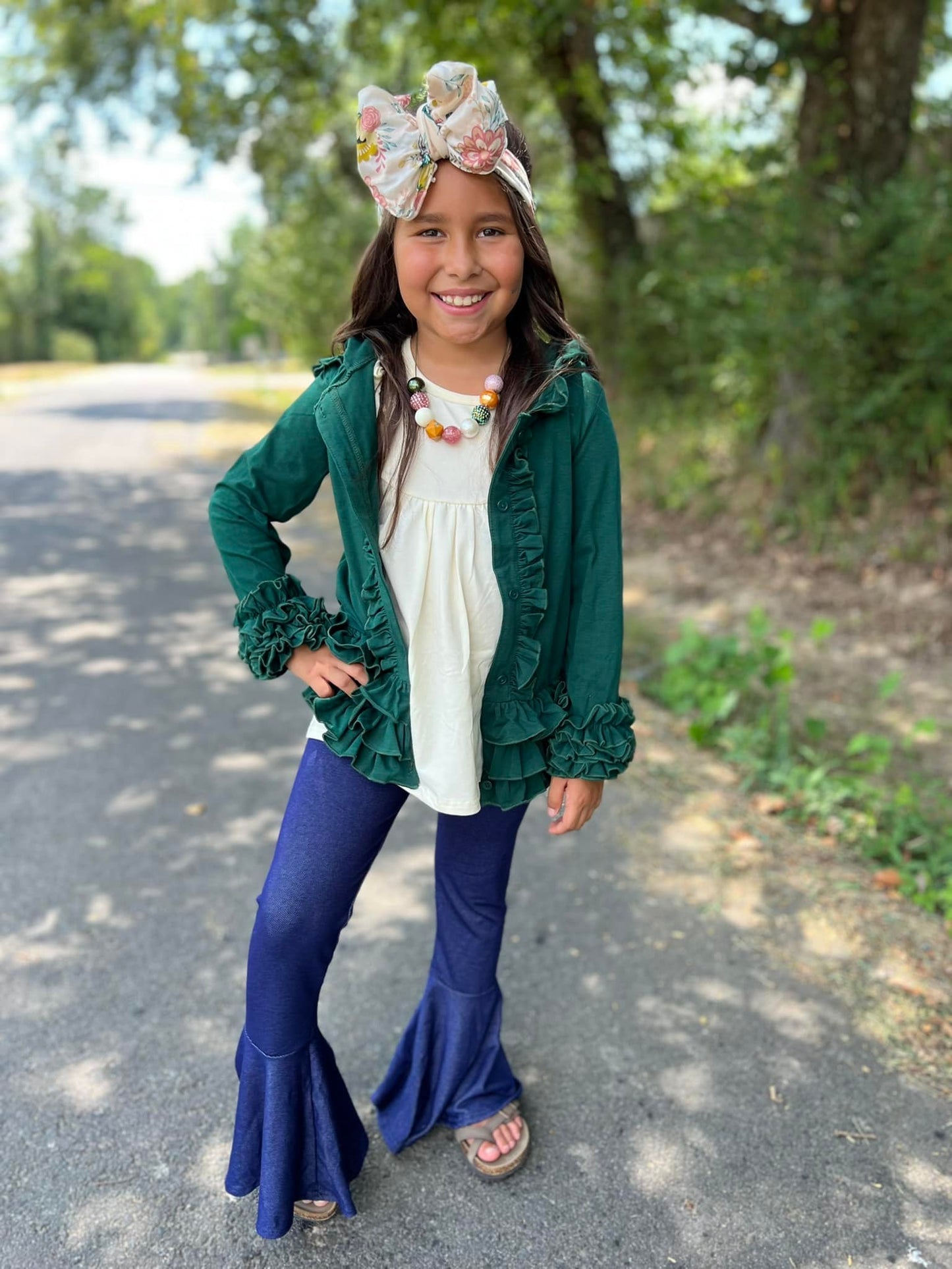 hunter green cardigain