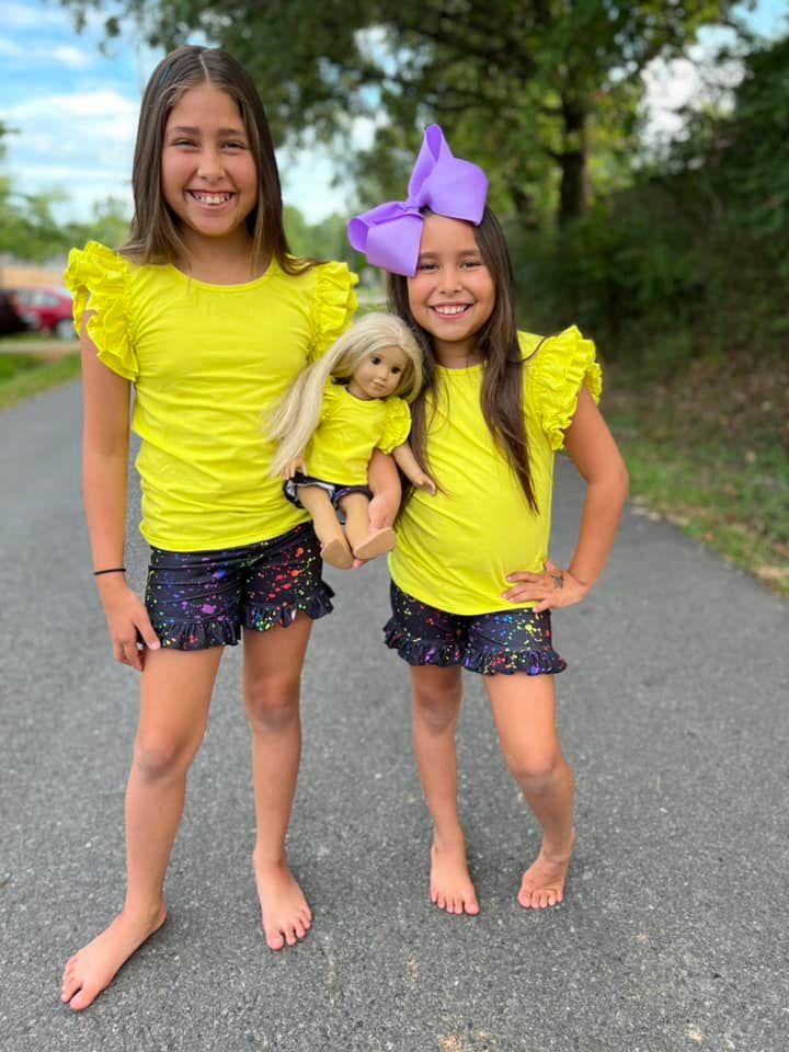 DOLL neon paint splatter set