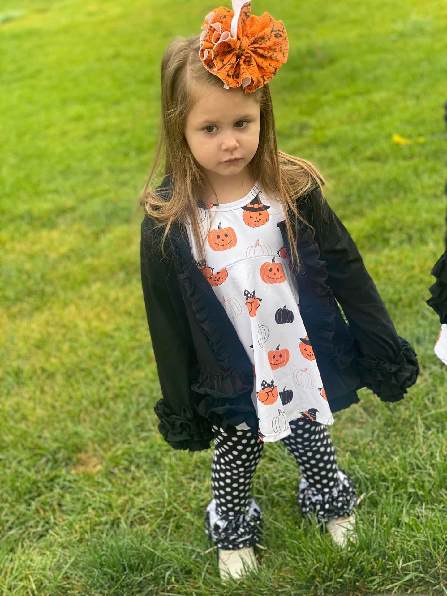 black polka dot icing pants