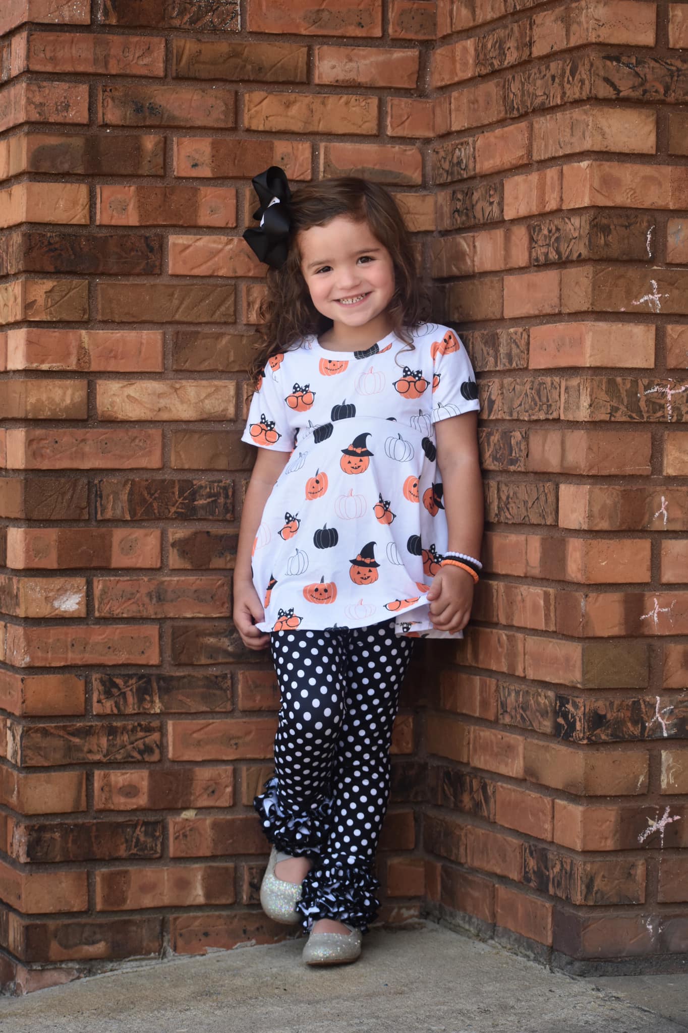 black polka dot icing pants