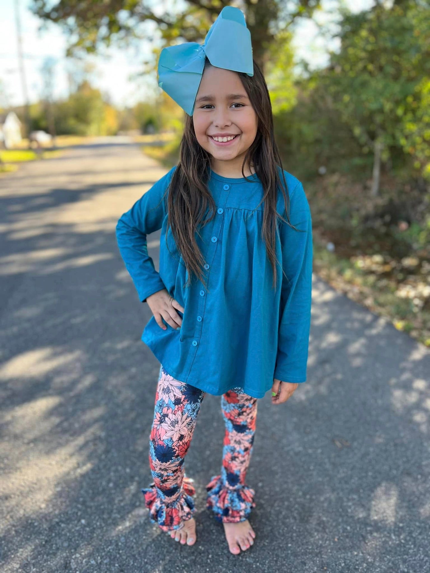 falling into winter floral triple bells