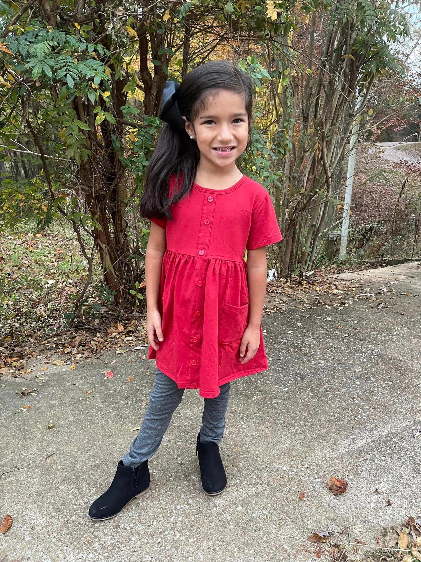 Heather grey button leggings