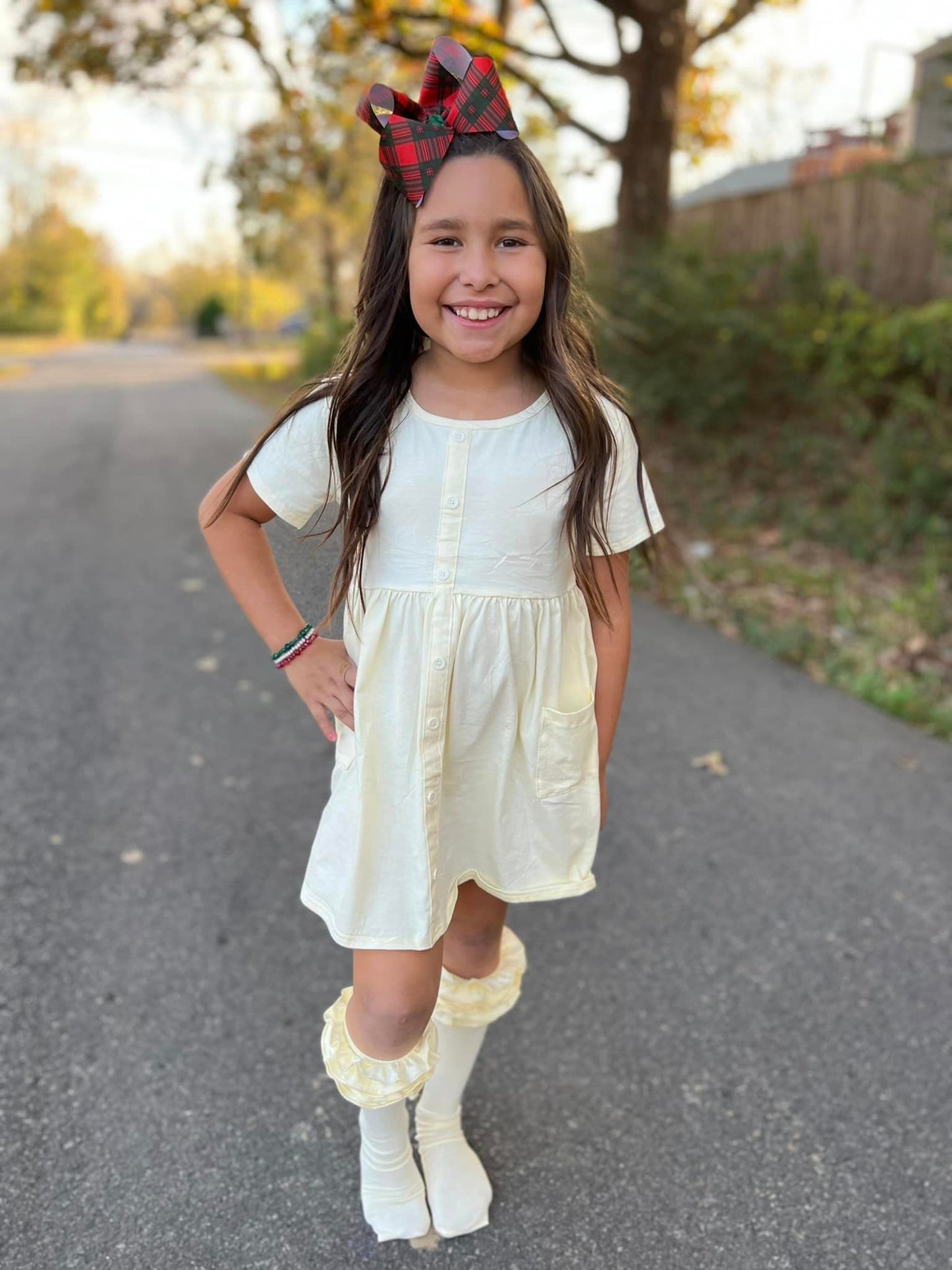 cream ss tinsley dress
