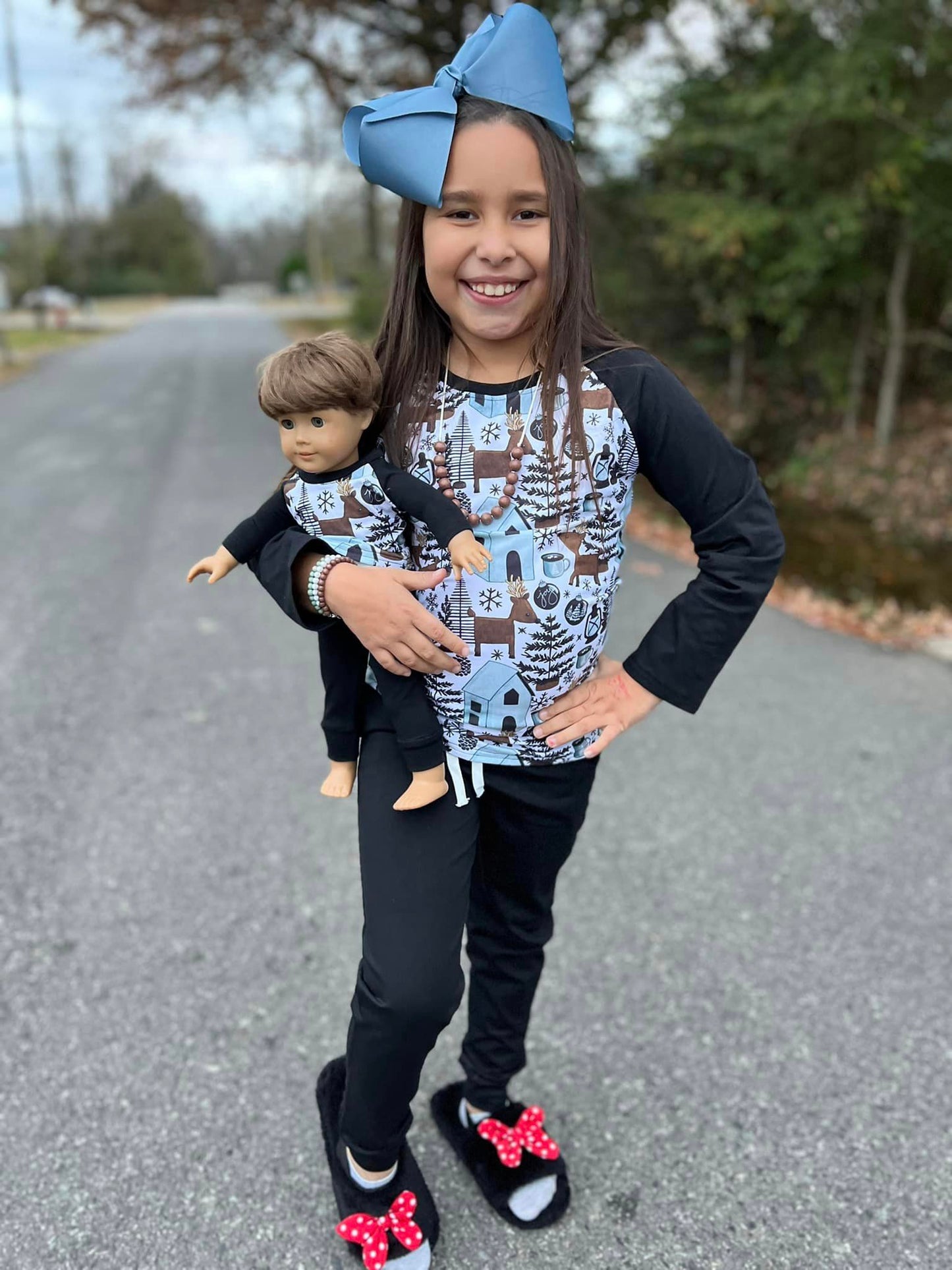 DOLL farmhouse deer raglan and loungers