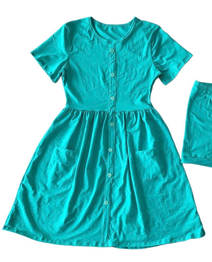 Teal LS tinsley dress