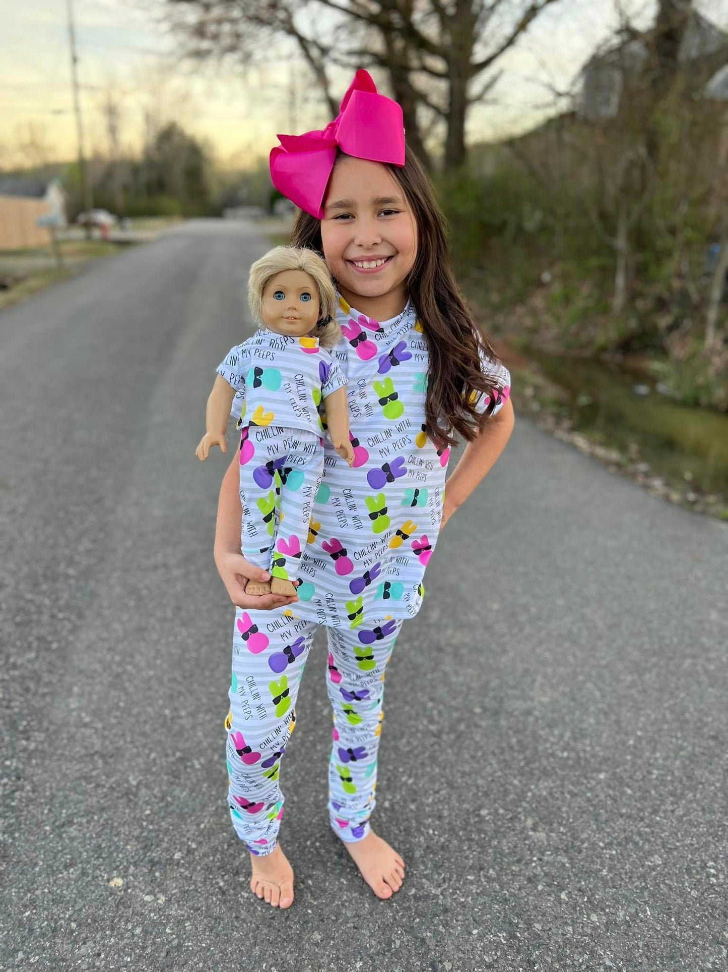 DOLL peeps stripe jammie’s