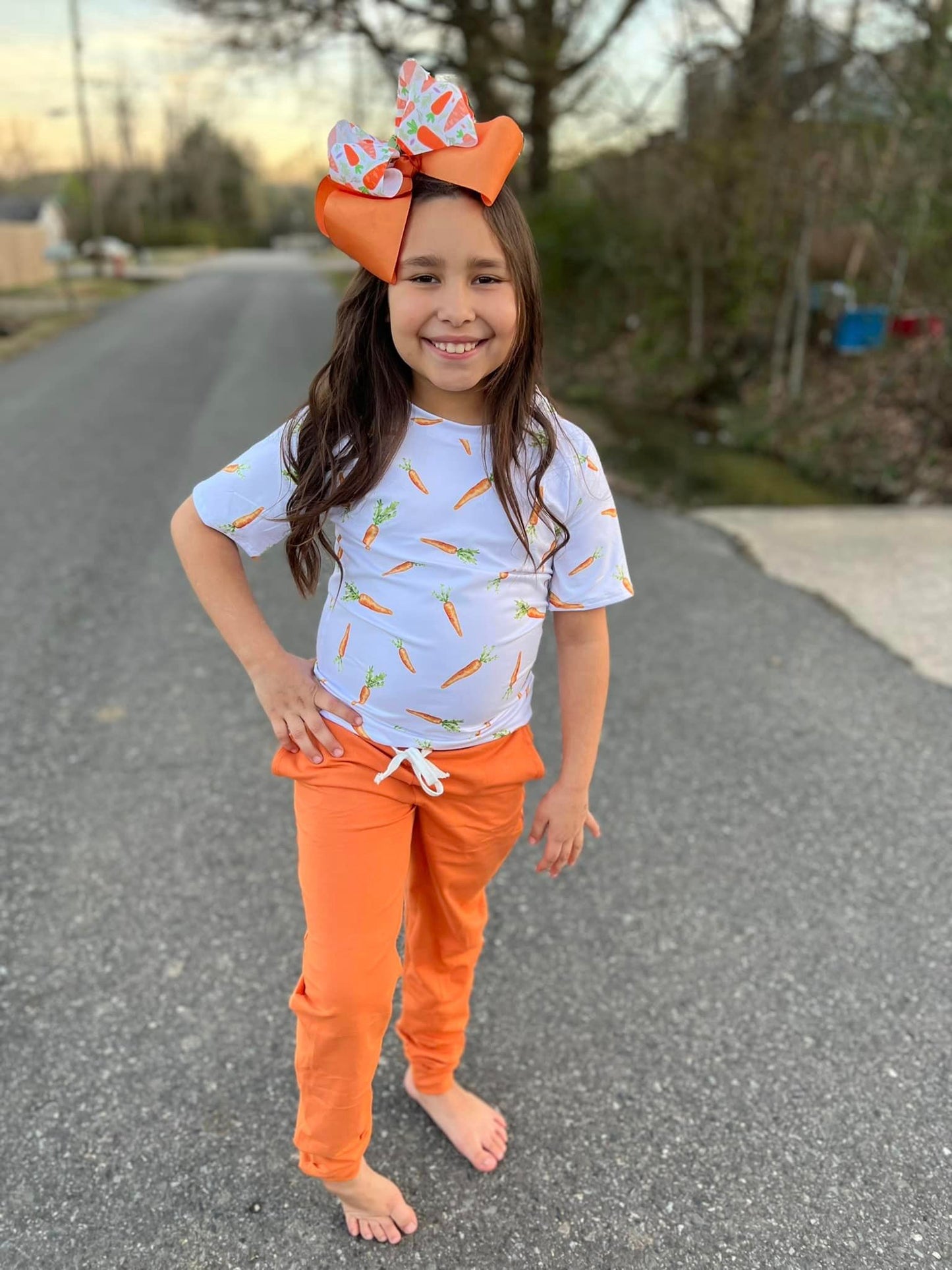 pumpkin orange joggers