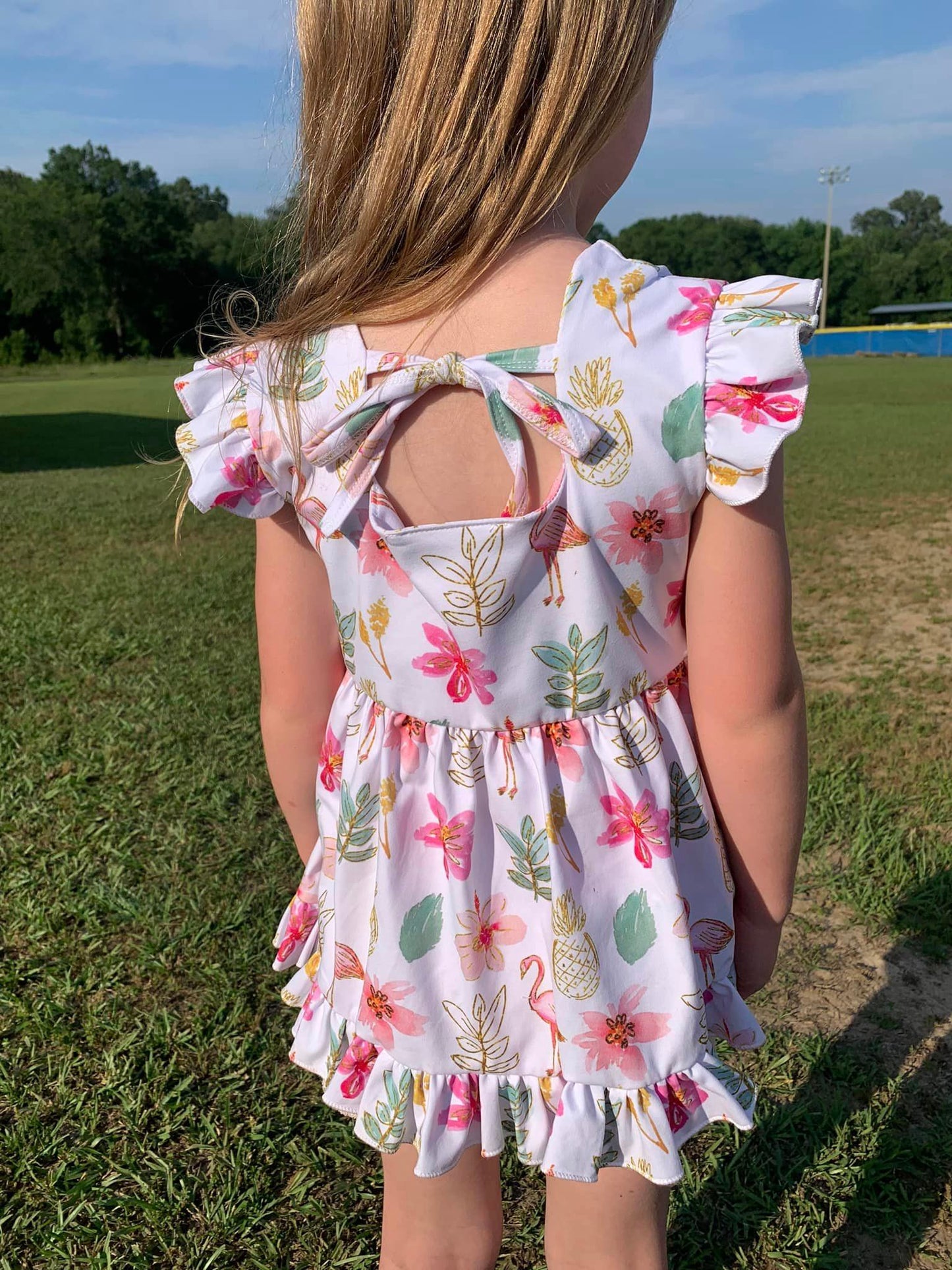 glitter flamingo lexi top