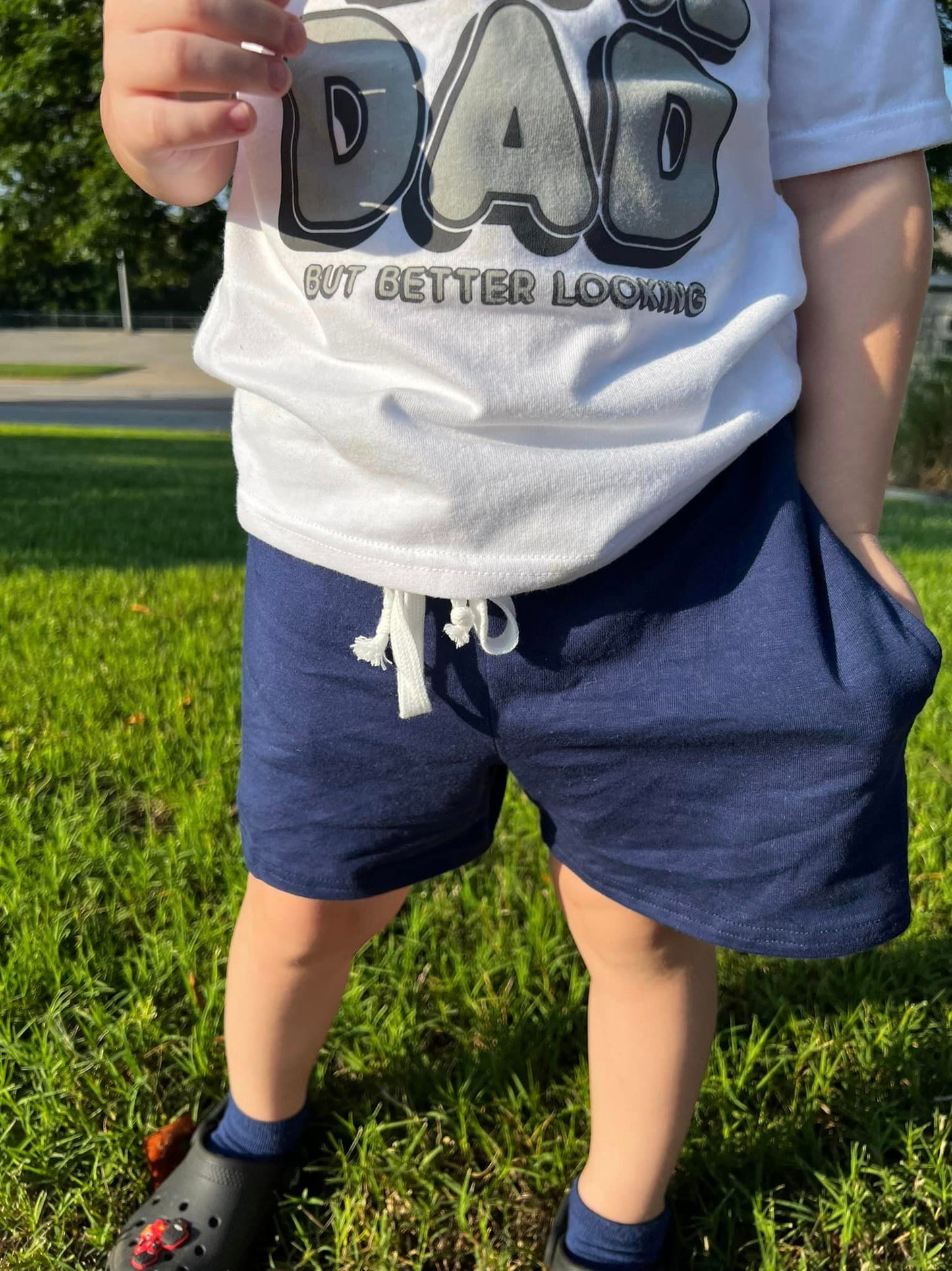 navy steele shorts