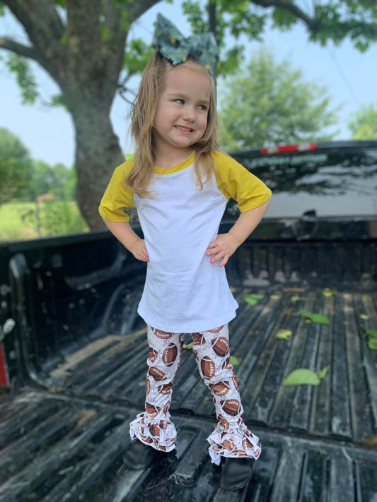 mustard/white ss raglan