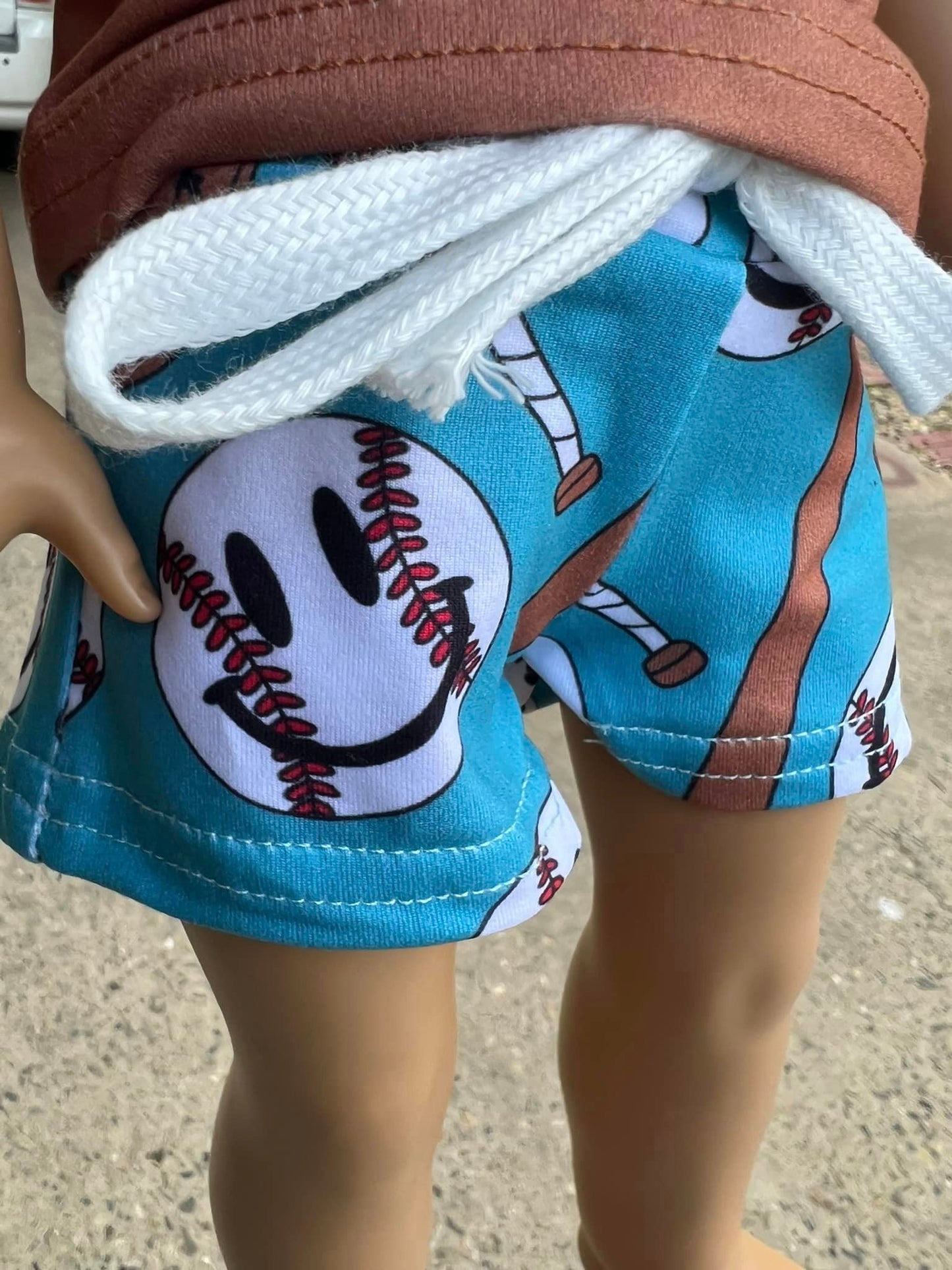 DOLL retro baseball raglan and steele shorts