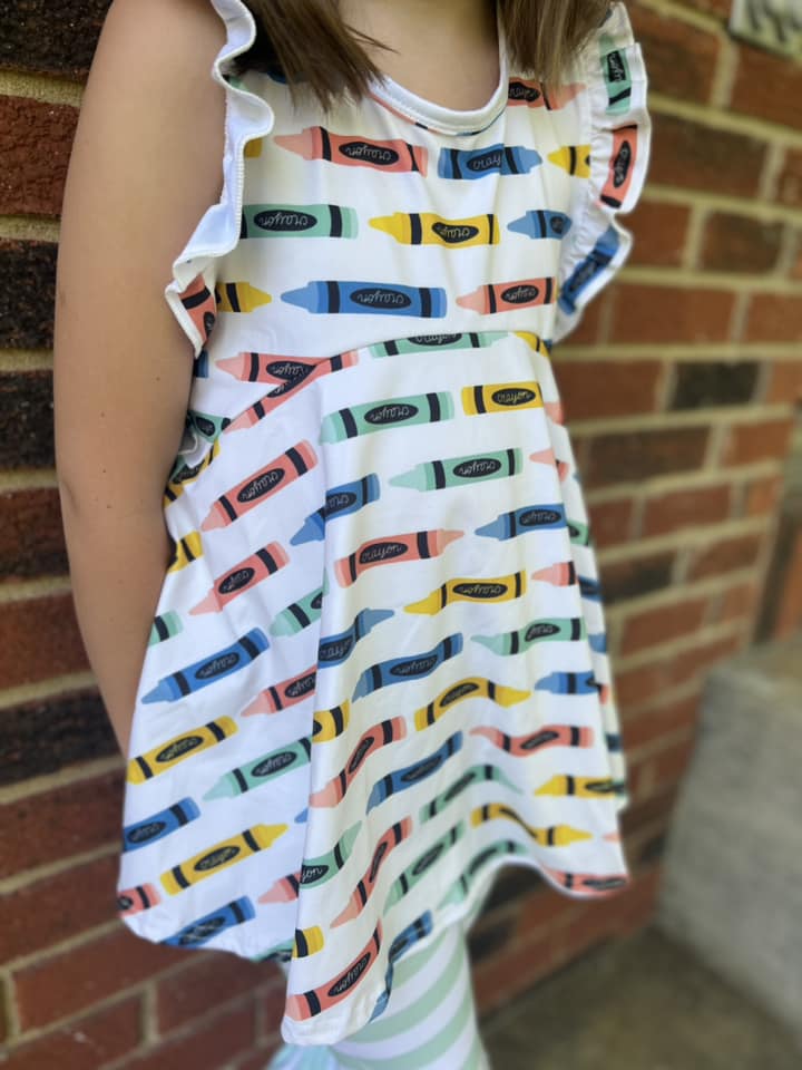 crayon ruffle racerback allie tank