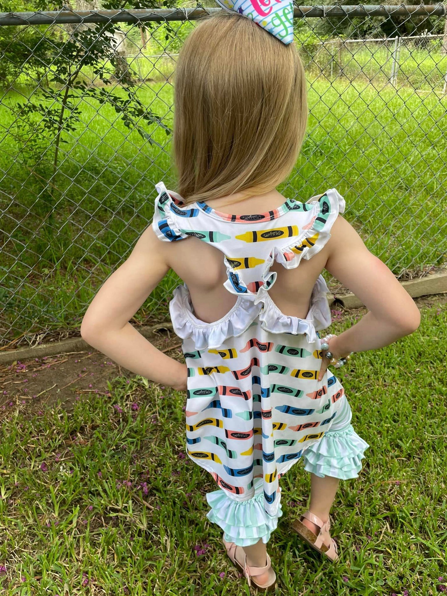 crayon ruffle racerback allie tank