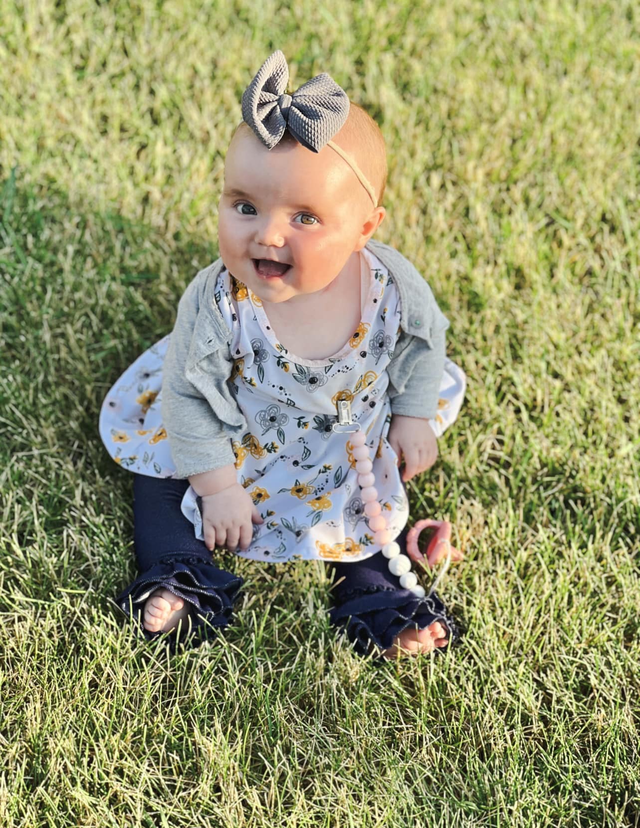 mustard floral allie top