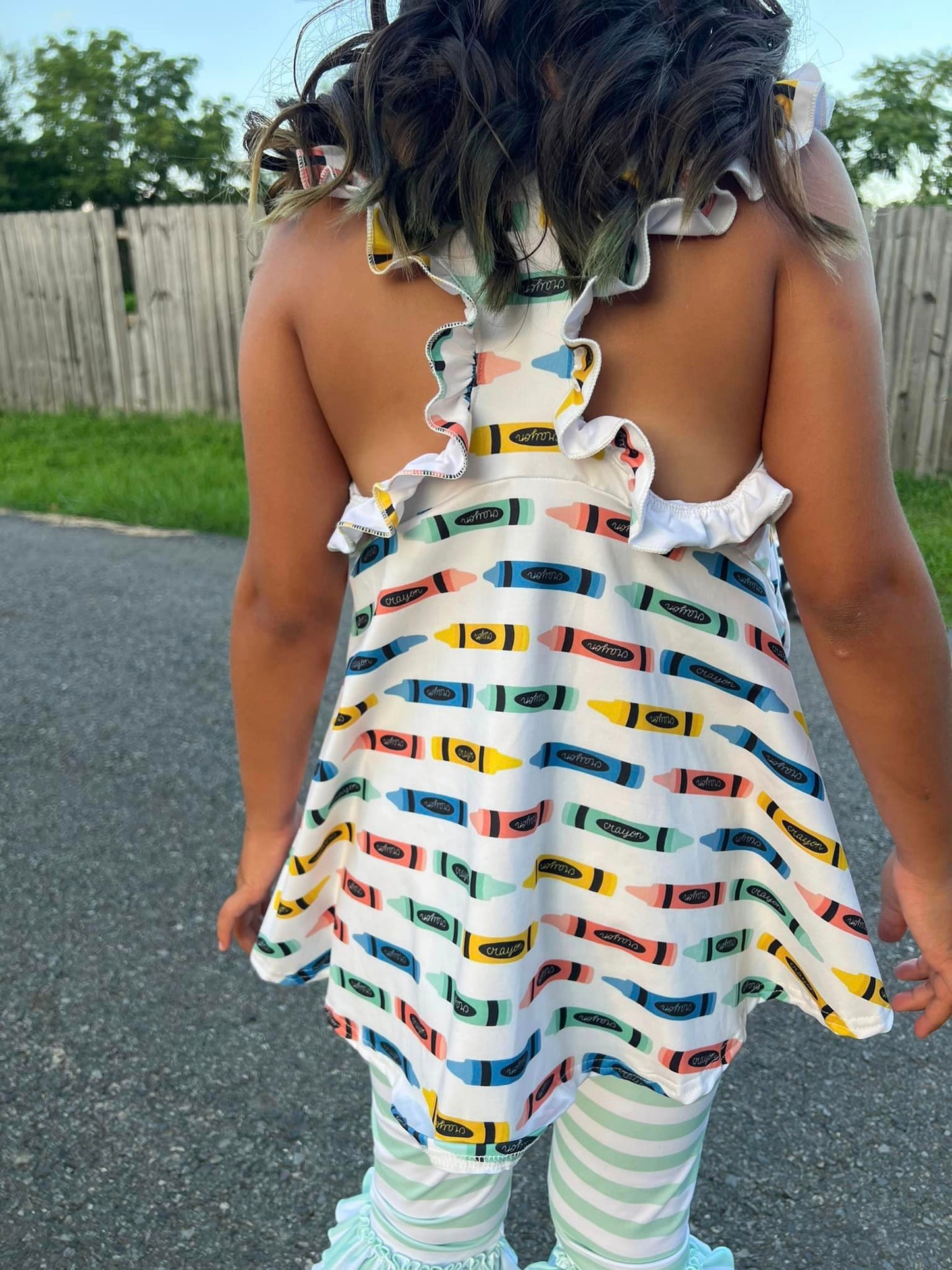 crayon ruffle racerback allie tank