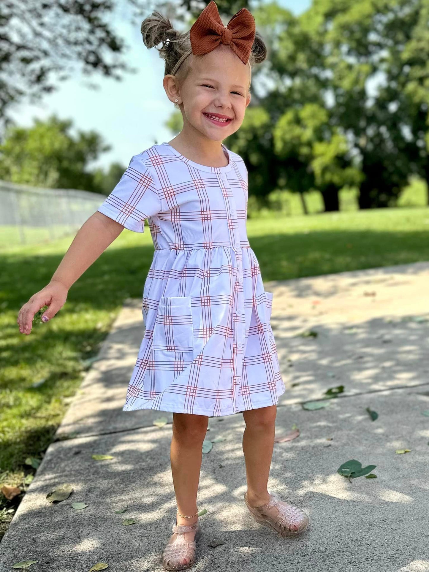 plaid stripe tinsley dress