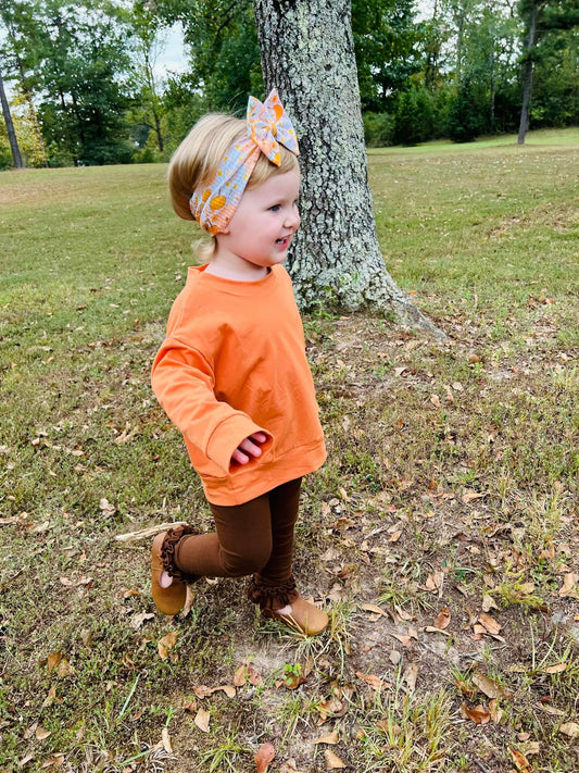 pumpkin orange light sweater (cotton)