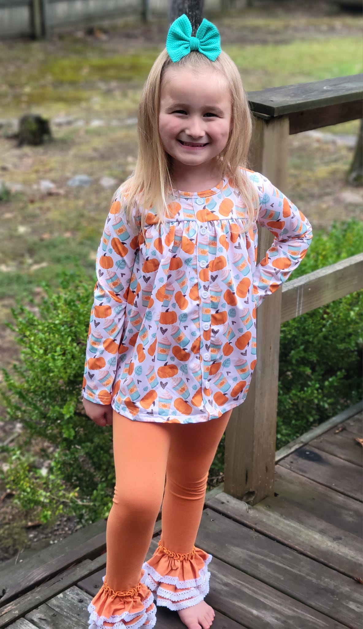 pumpkin spice LS tinsley top