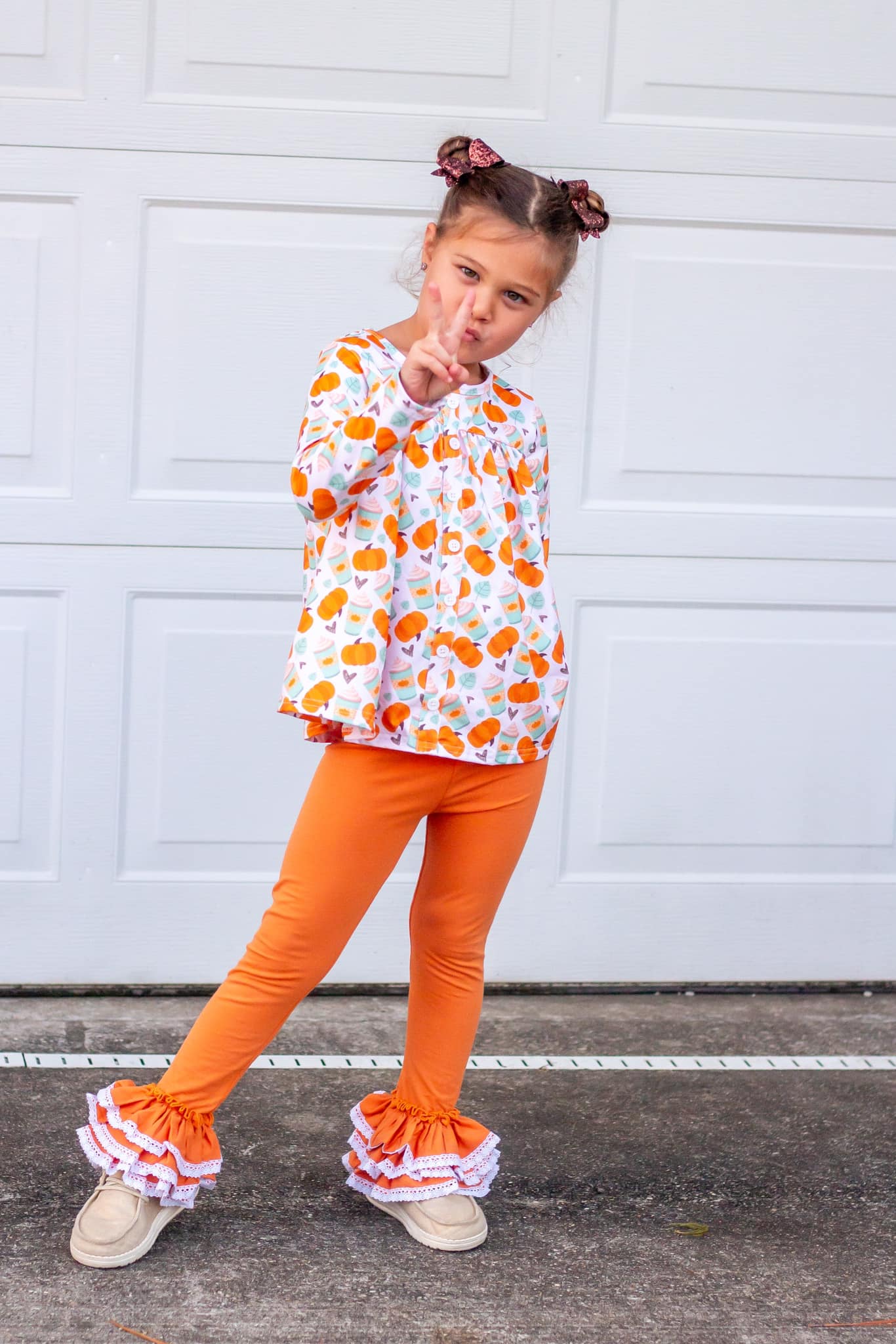 pumpkin spice LS tinsley top