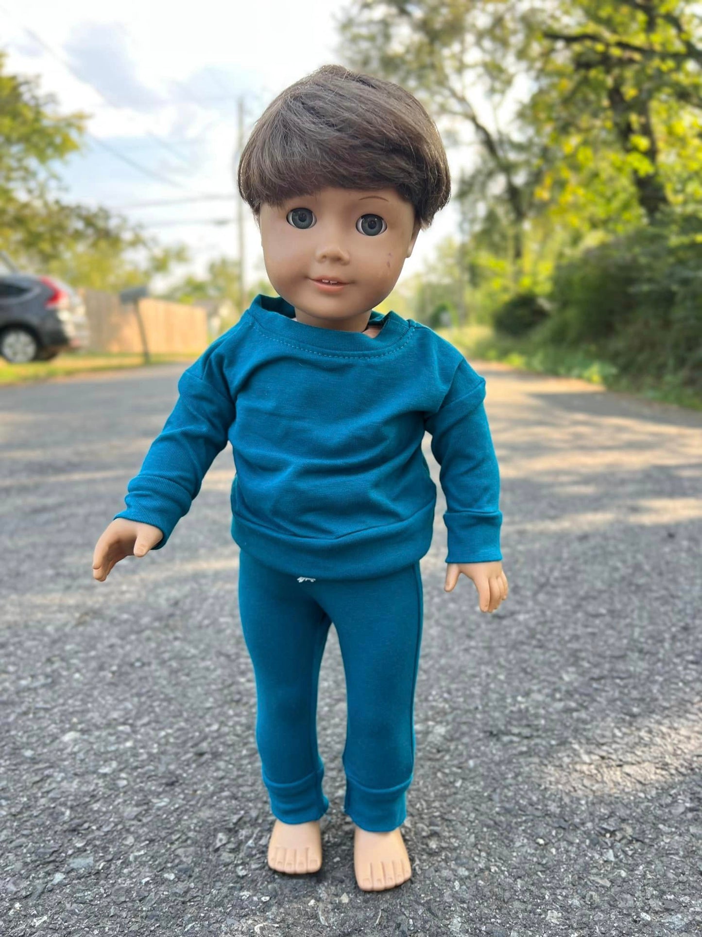 DOLL peacock sweater and jogger set