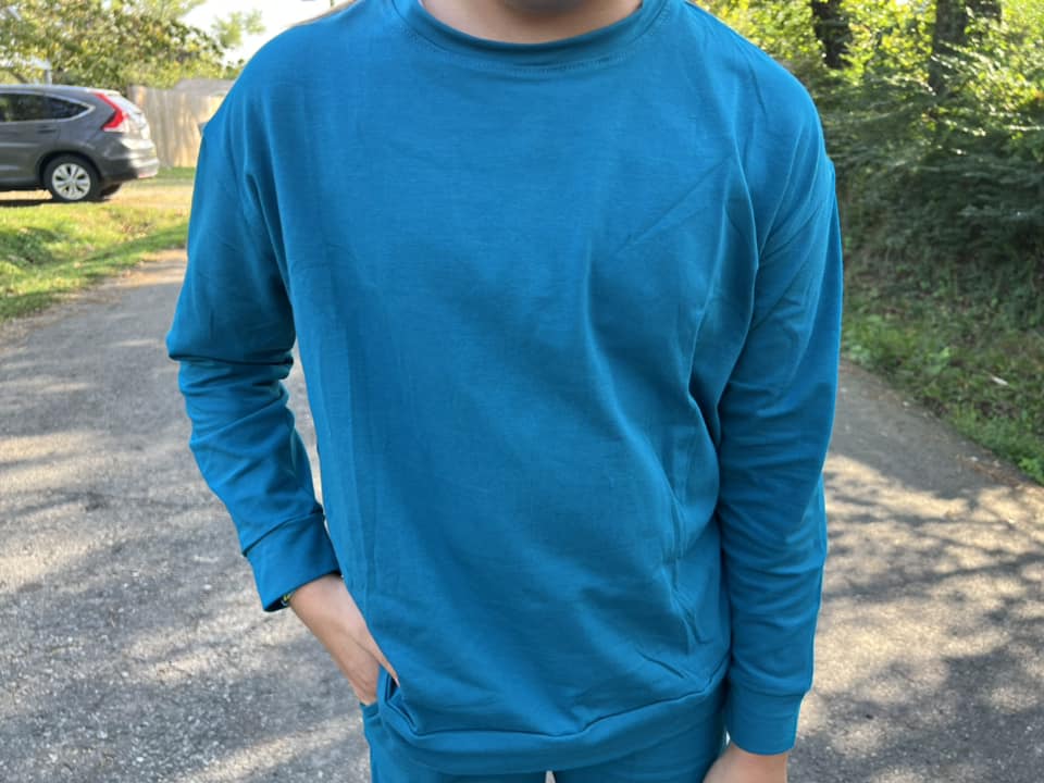 peacock light sweater