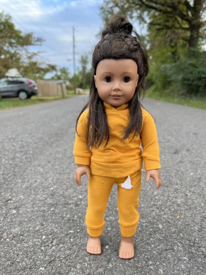 DOLL dark mustard light hoodie and joggers